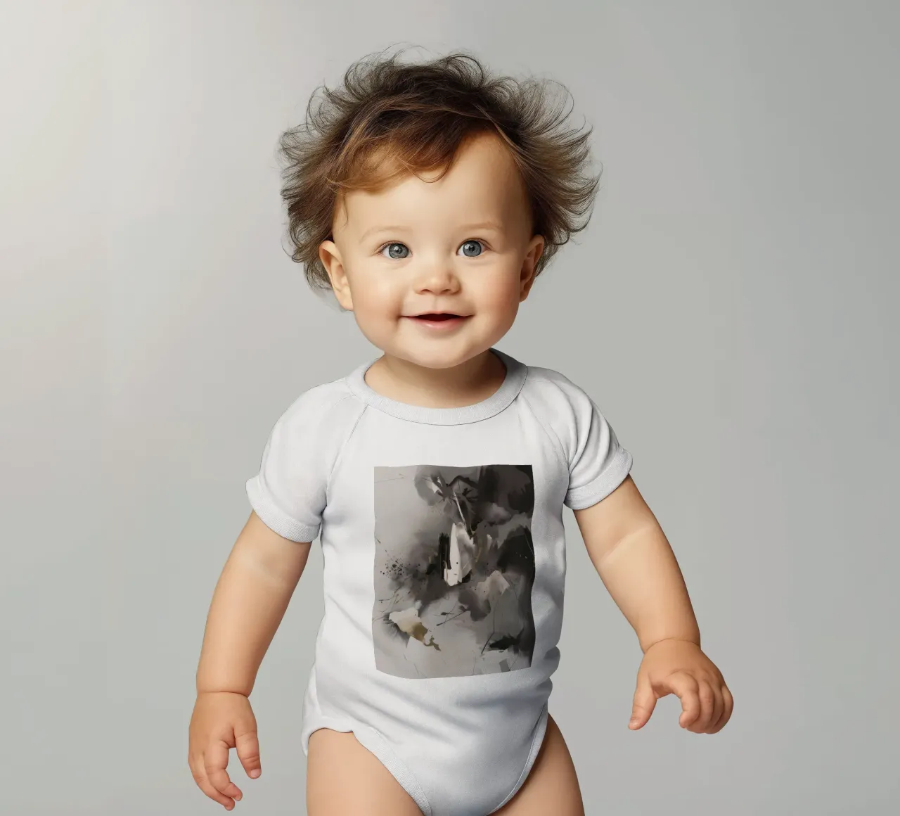 Monochrome Storm Pulse Kurzarm Babybody von Monarch Arc