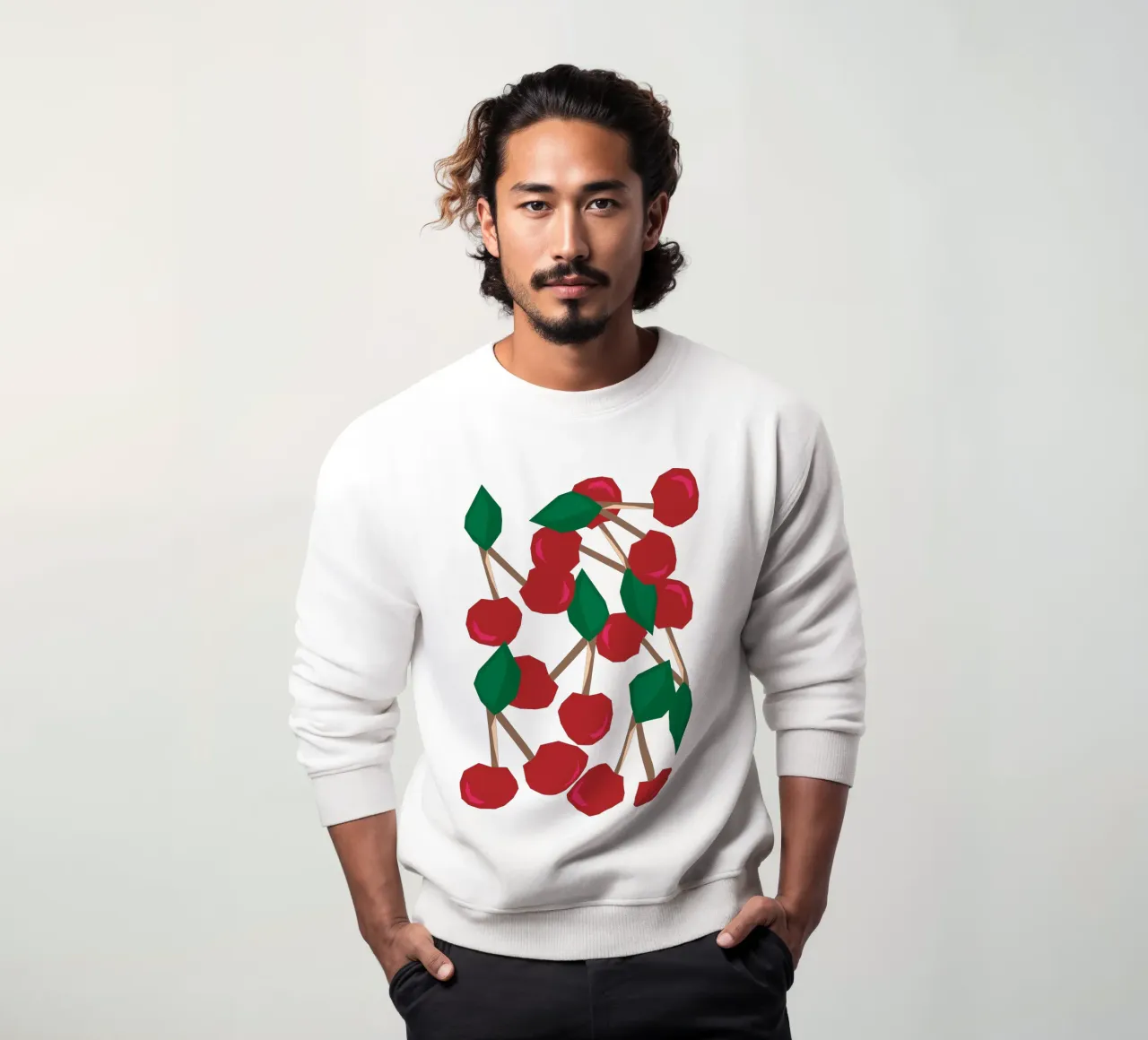 cherry. sweatshirt van FRICKE DESIGN