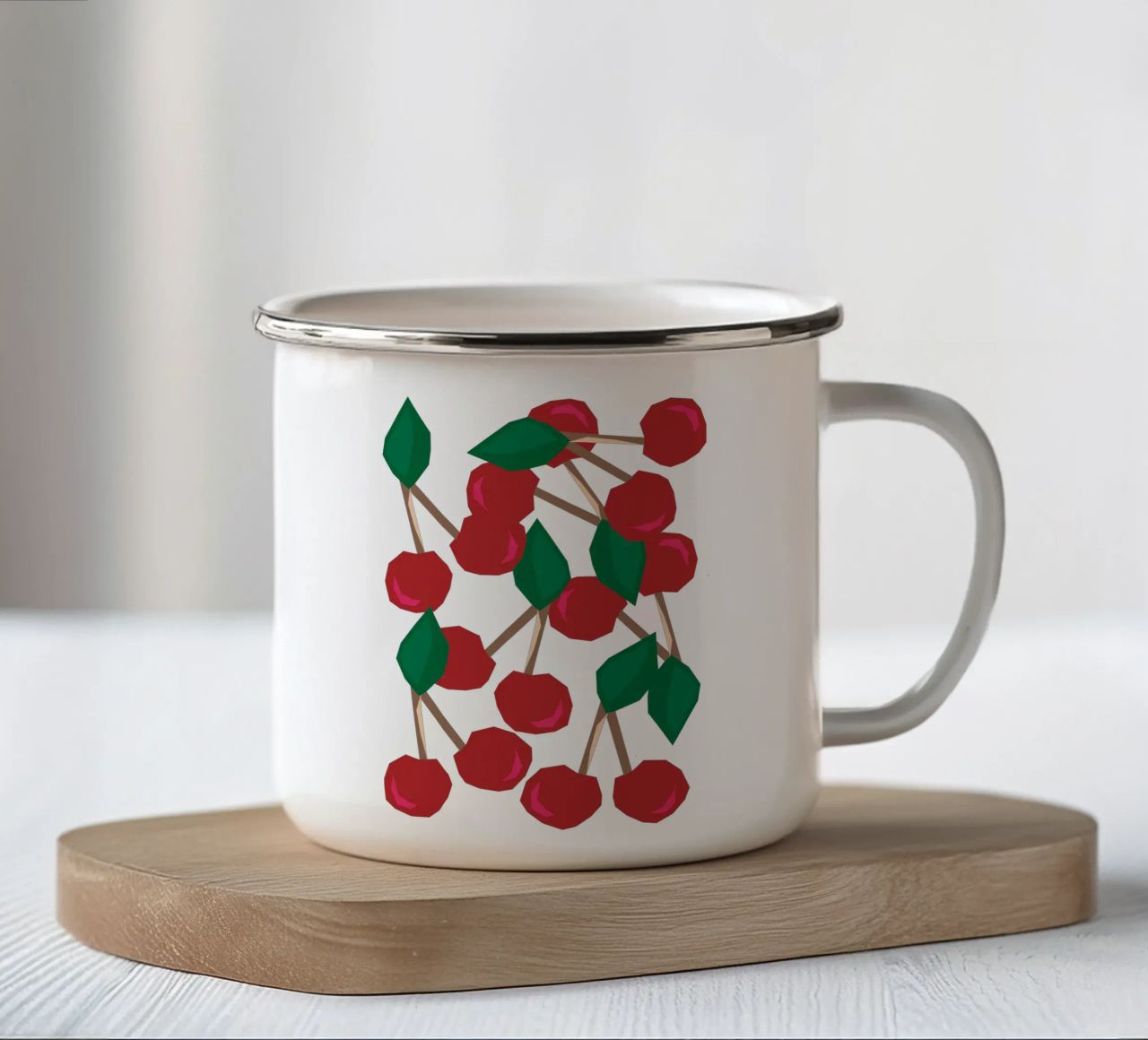 cherry. tazza in smalto da FRICKE DESIGN