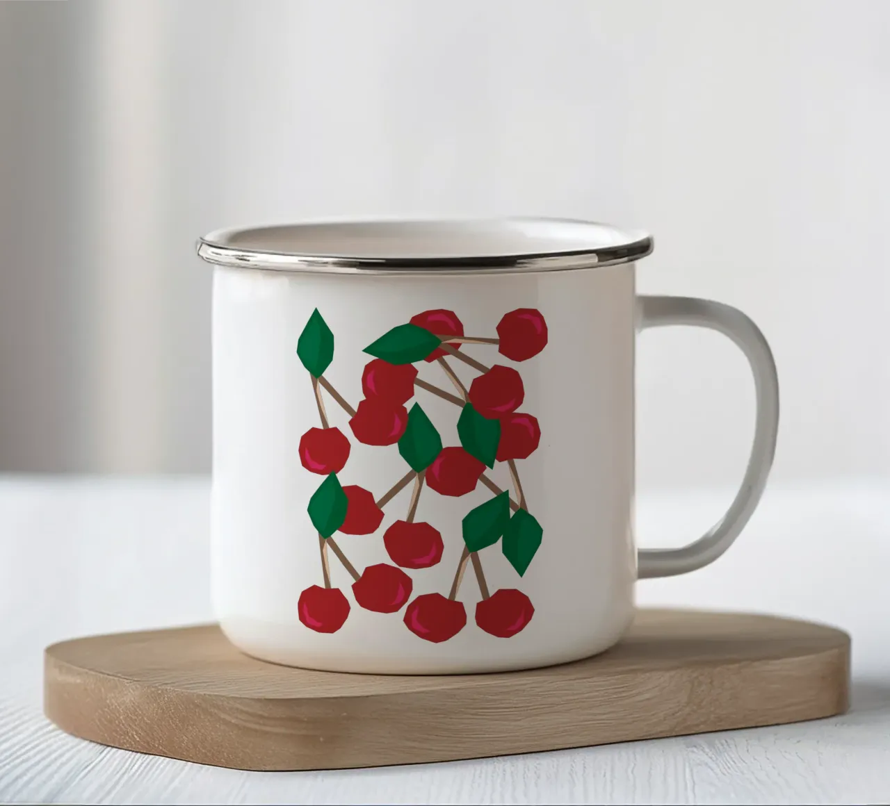 cherry. tazza in smalto da FRICKE DESIGN