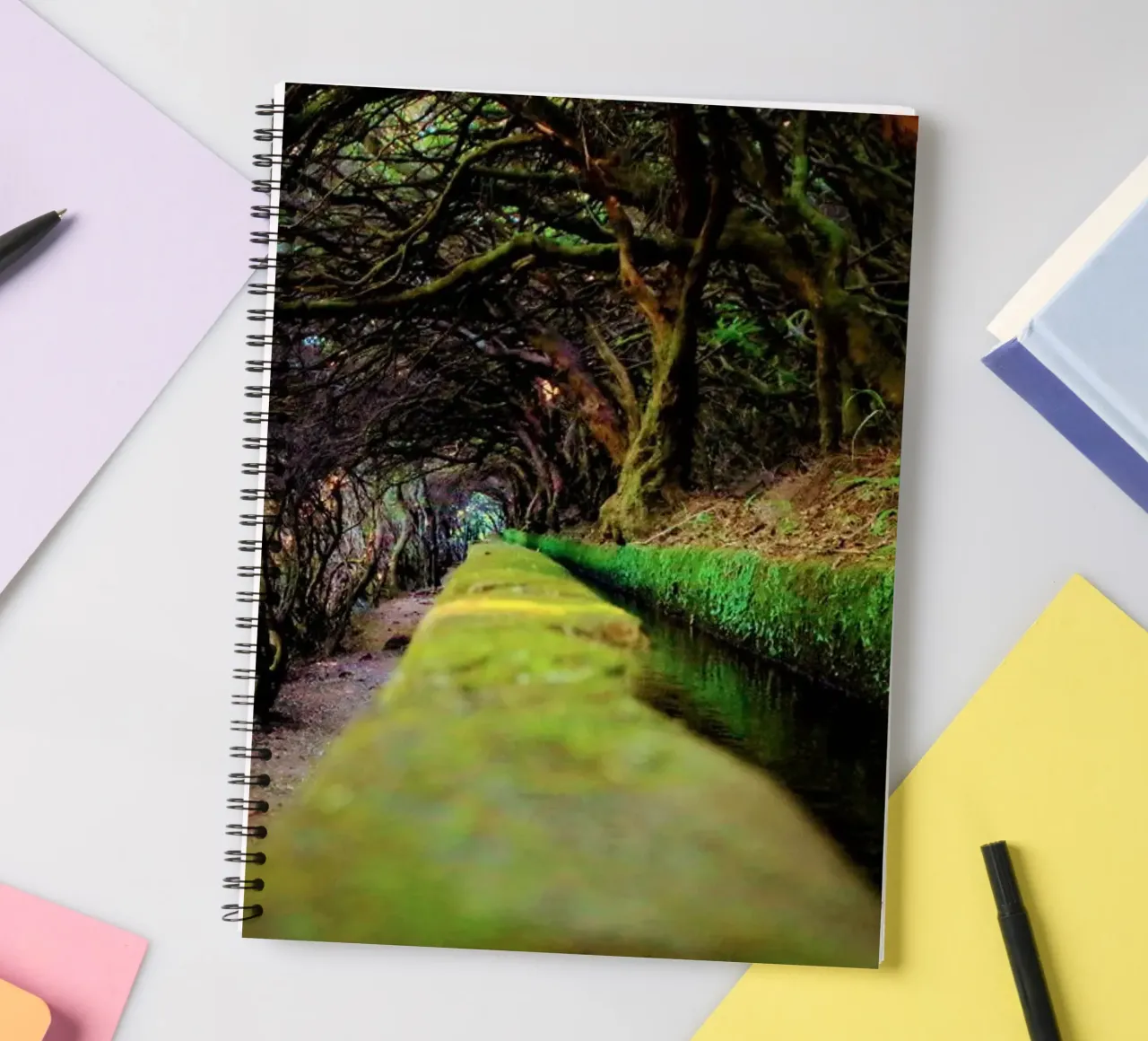 Madeira's (#01) Enchanted Levada: A Mossy Path spiral notebook by zenitt