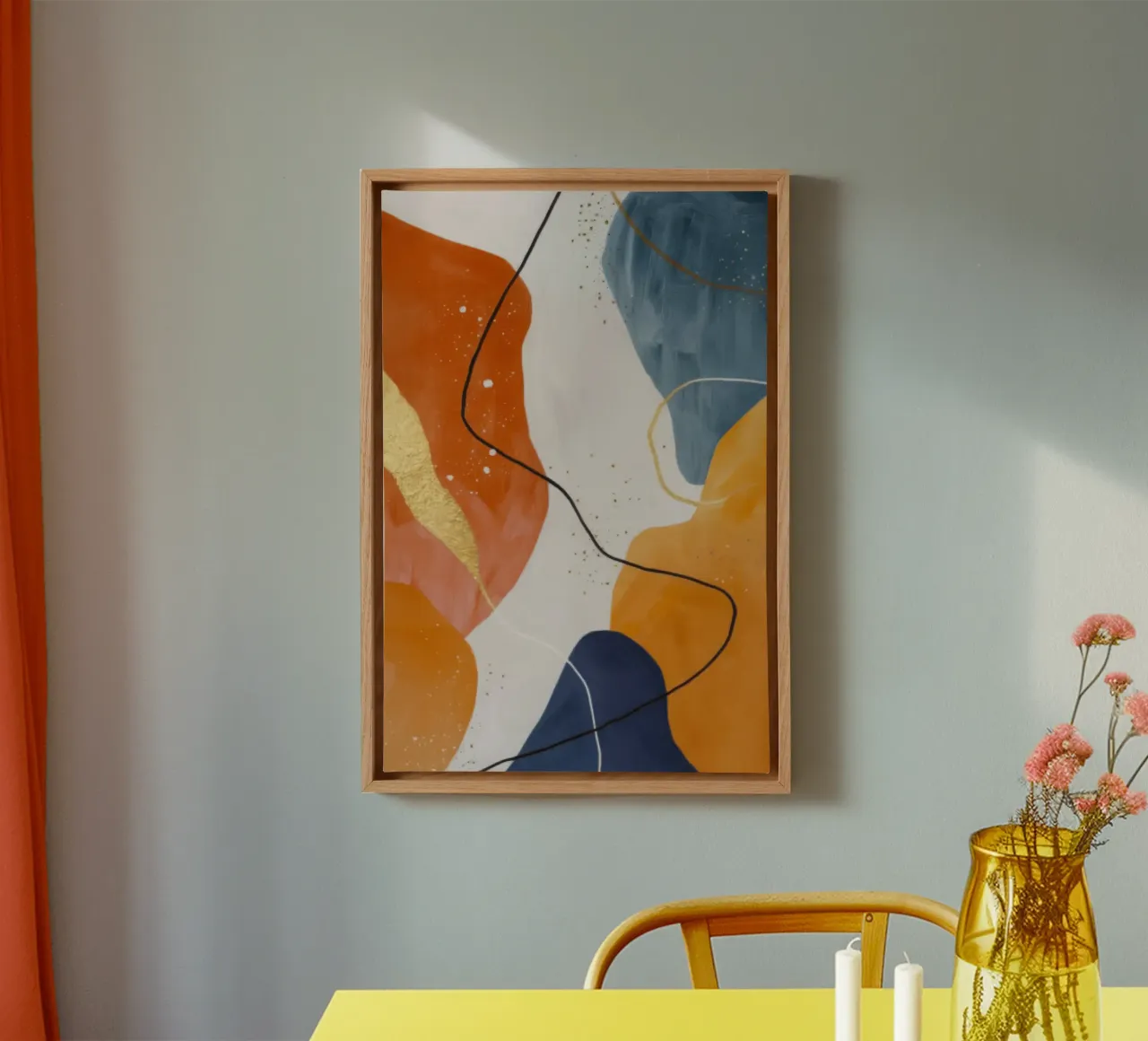 Weelderige Drape Symfonie canvas met Baklijst van Monarch Arc
