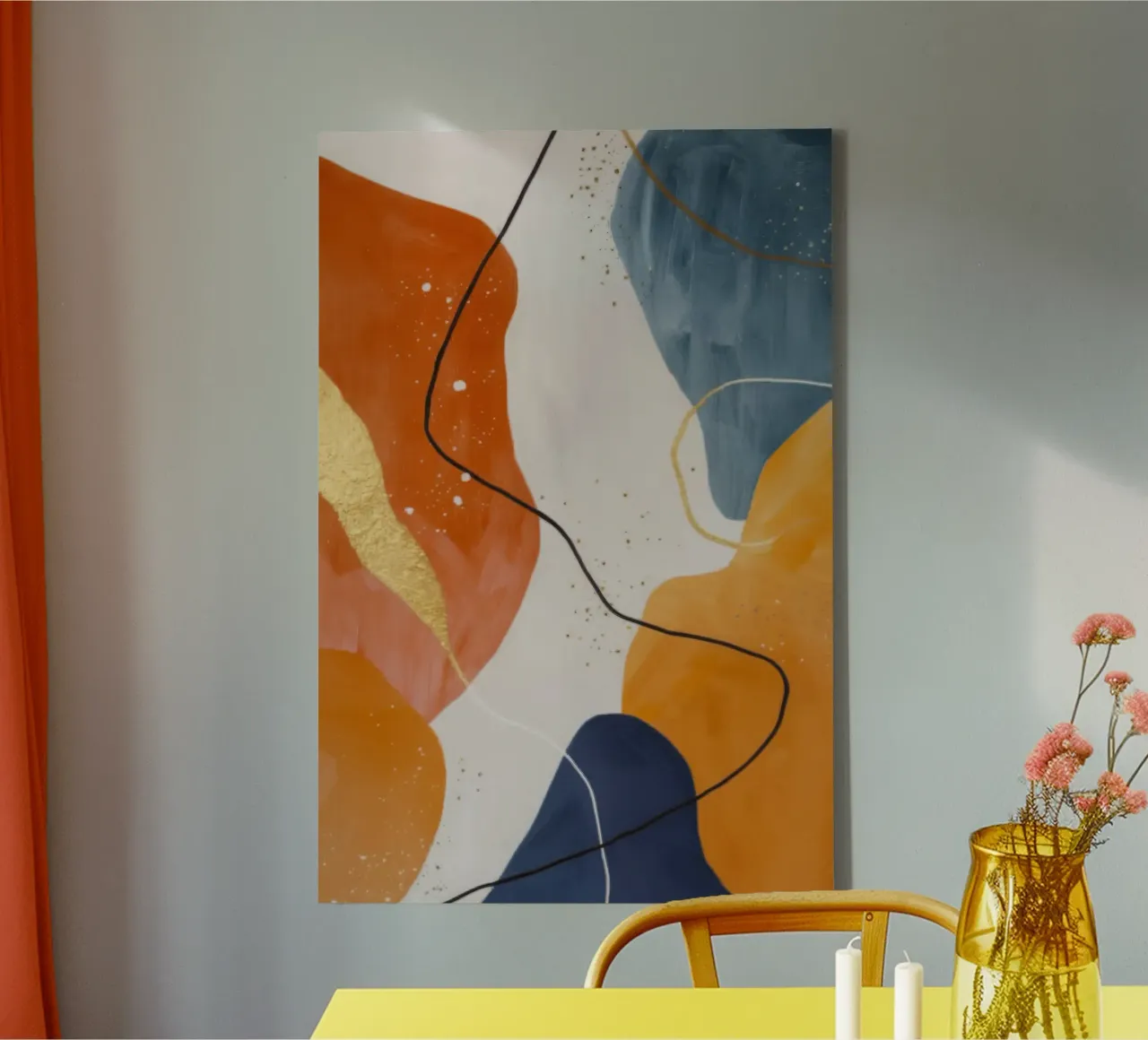 Weelderige Drape Symfonie canvas met Baklijst van Monarch Arc