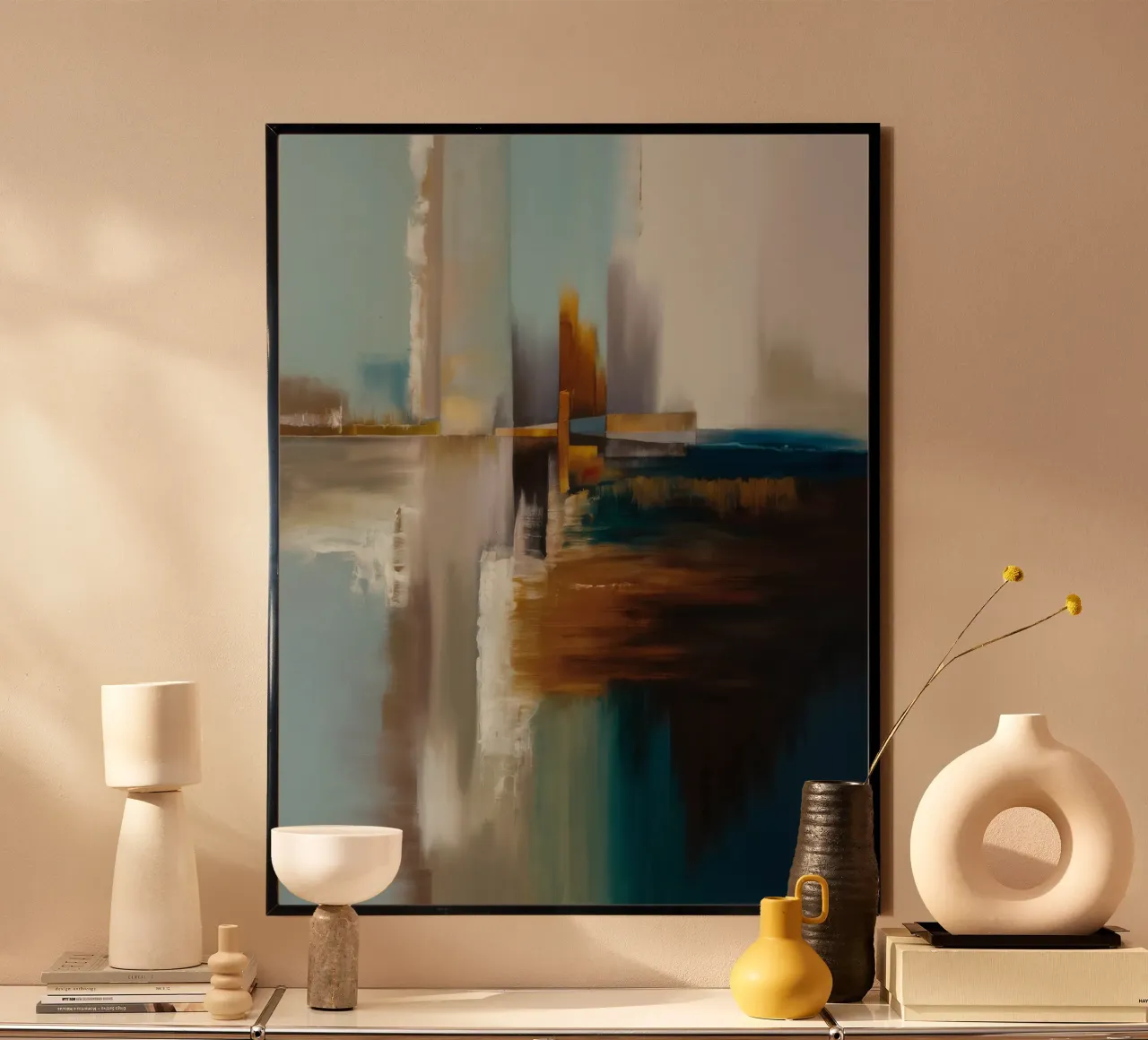 Orizzonte Sciogliere il silenzio poster con telaio in plastica da Monarch Arc