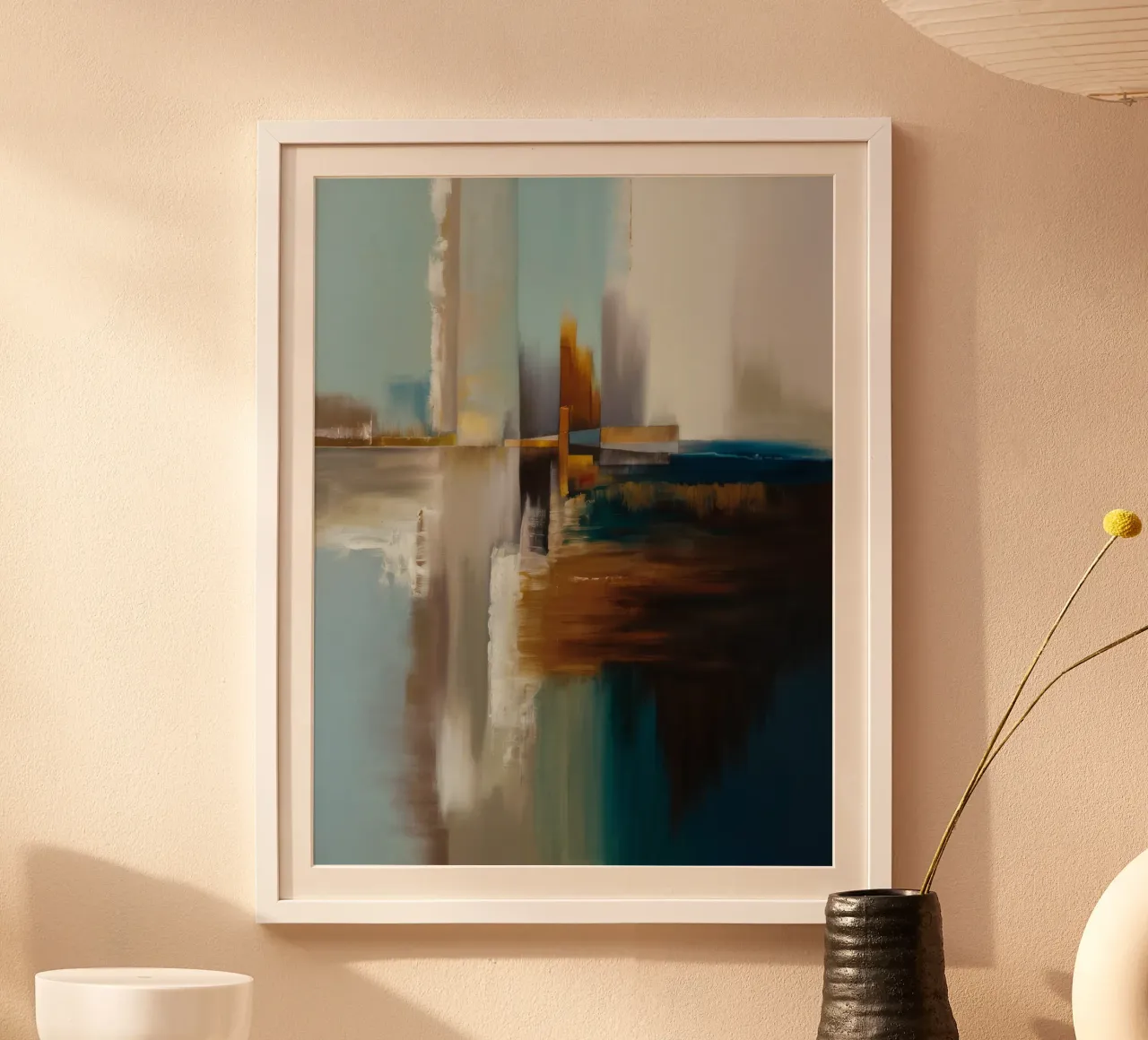 Orizzonte Sciogliere il silenzio poster con telaio in plastica da Monarch Arc