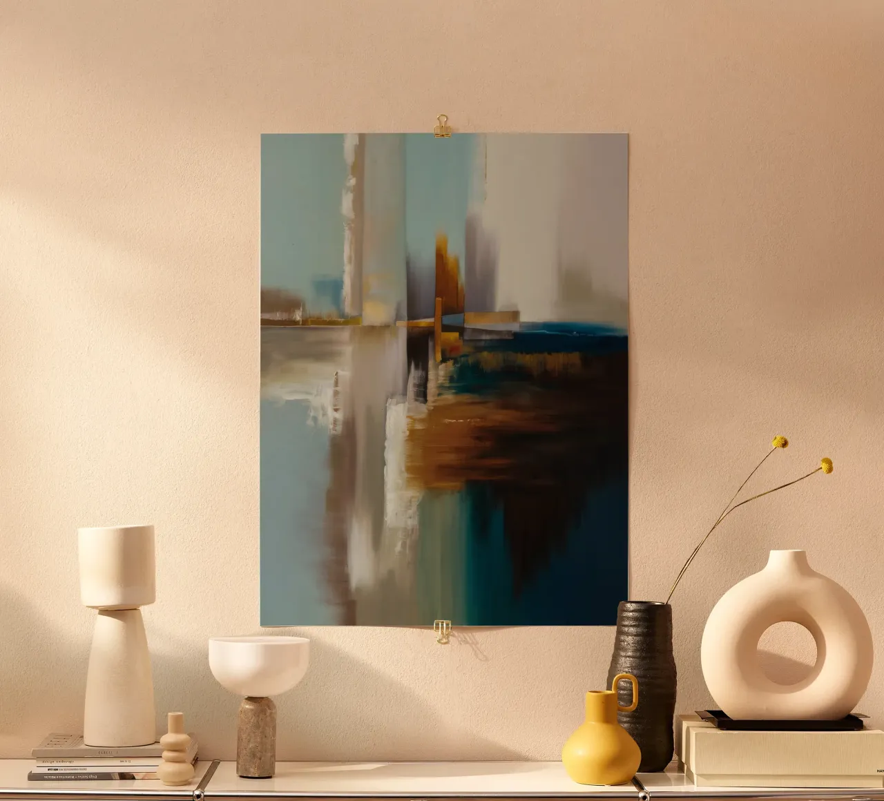 Orizzonte Sciogliere il silenzio poster con telaio in plastica da Monarch Arc