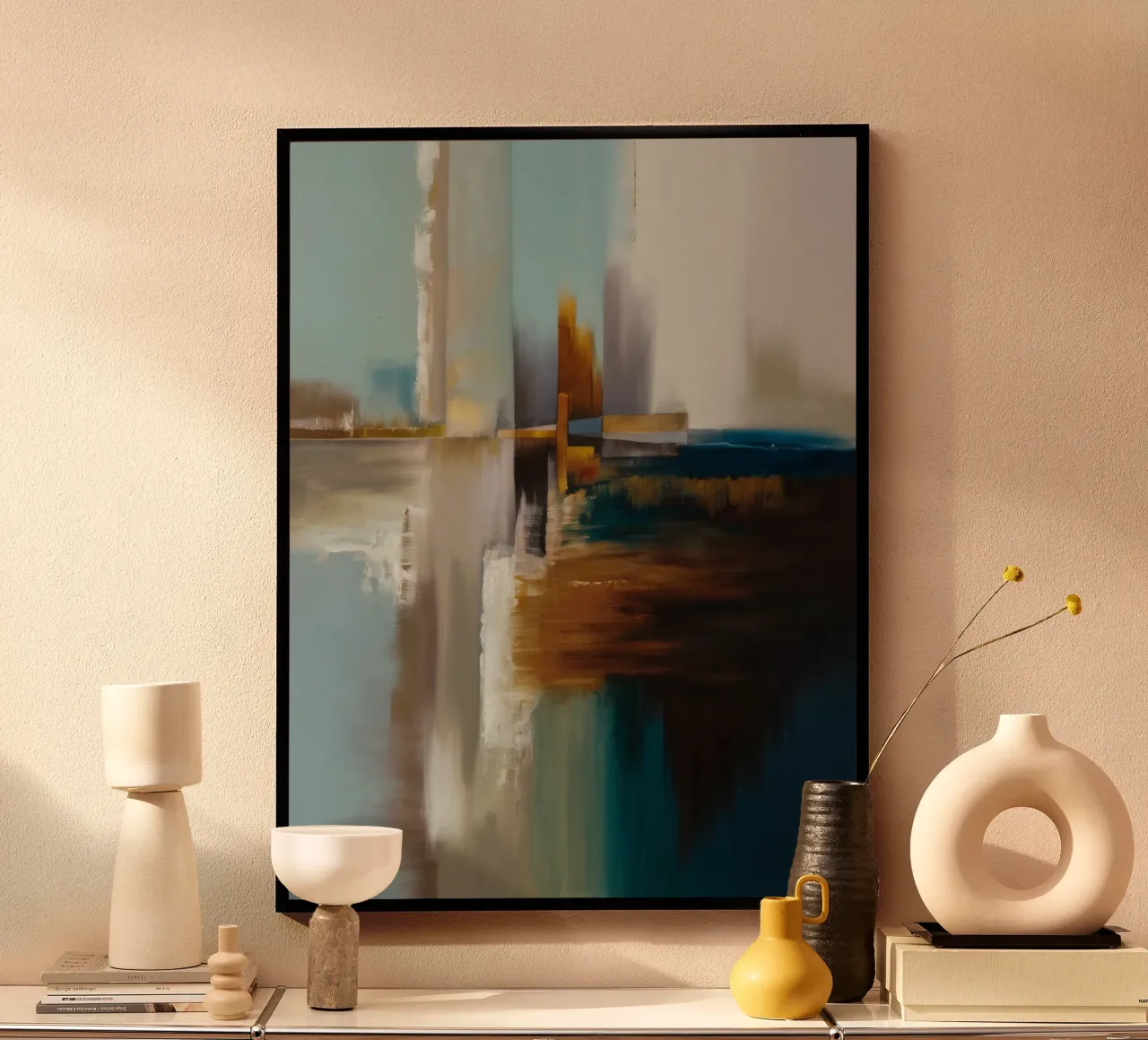 Orizzonte Sciogliere il silenzio poster con telaio in plastica da Monarch Arc