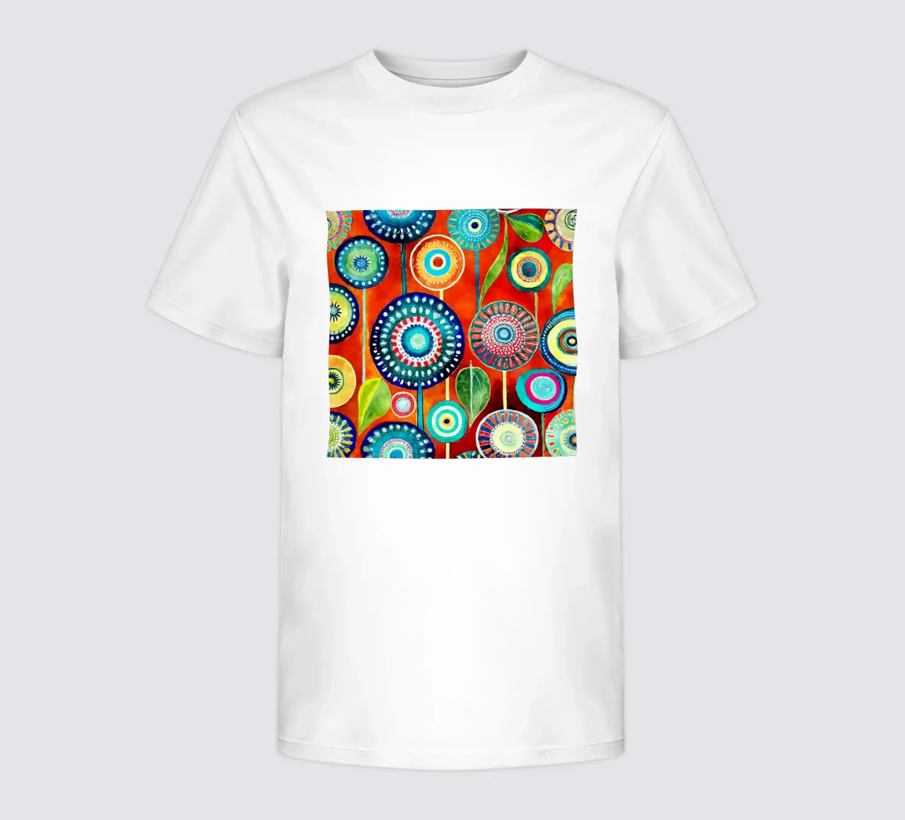 Funky Dandelions kids t-shirt by Botanical Pattern House
