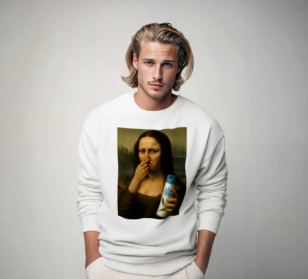 MONA LISA DIVERTENTE BAGNO WC felpa da ARTOMATIC