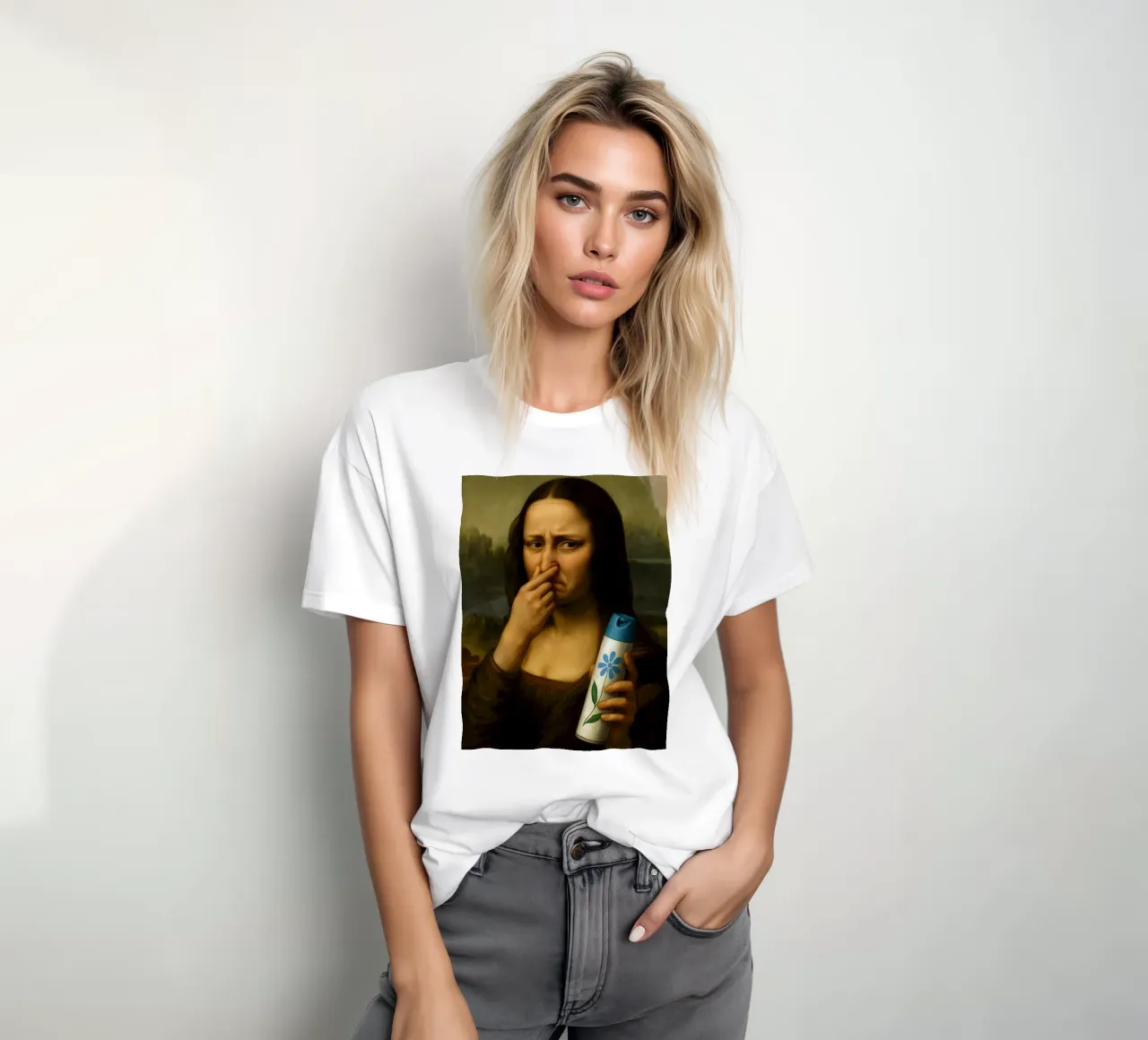 MONA LISA DIVERTENTE BAGNO WC t-shirt da ARTOMATIC