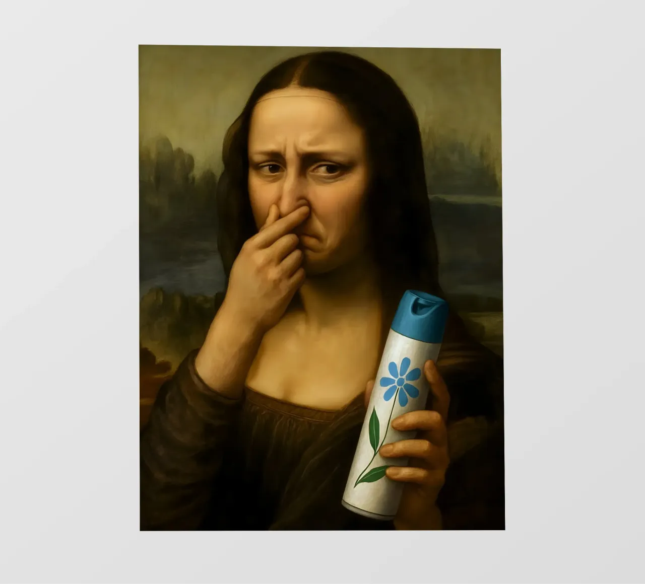 MONA LISA DIVERTENTE BAGNO WC pellicola backlit da ARTOMATIC