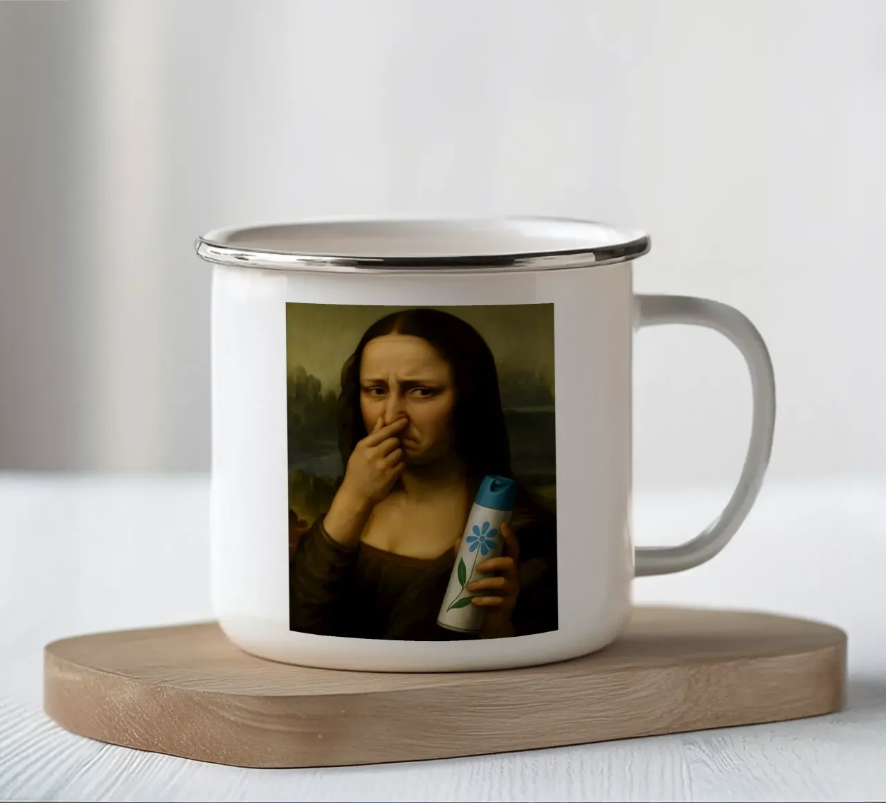 MONA LISA DIVERTENTE BAGNO WC tazza in smalto da ARTOMATIC