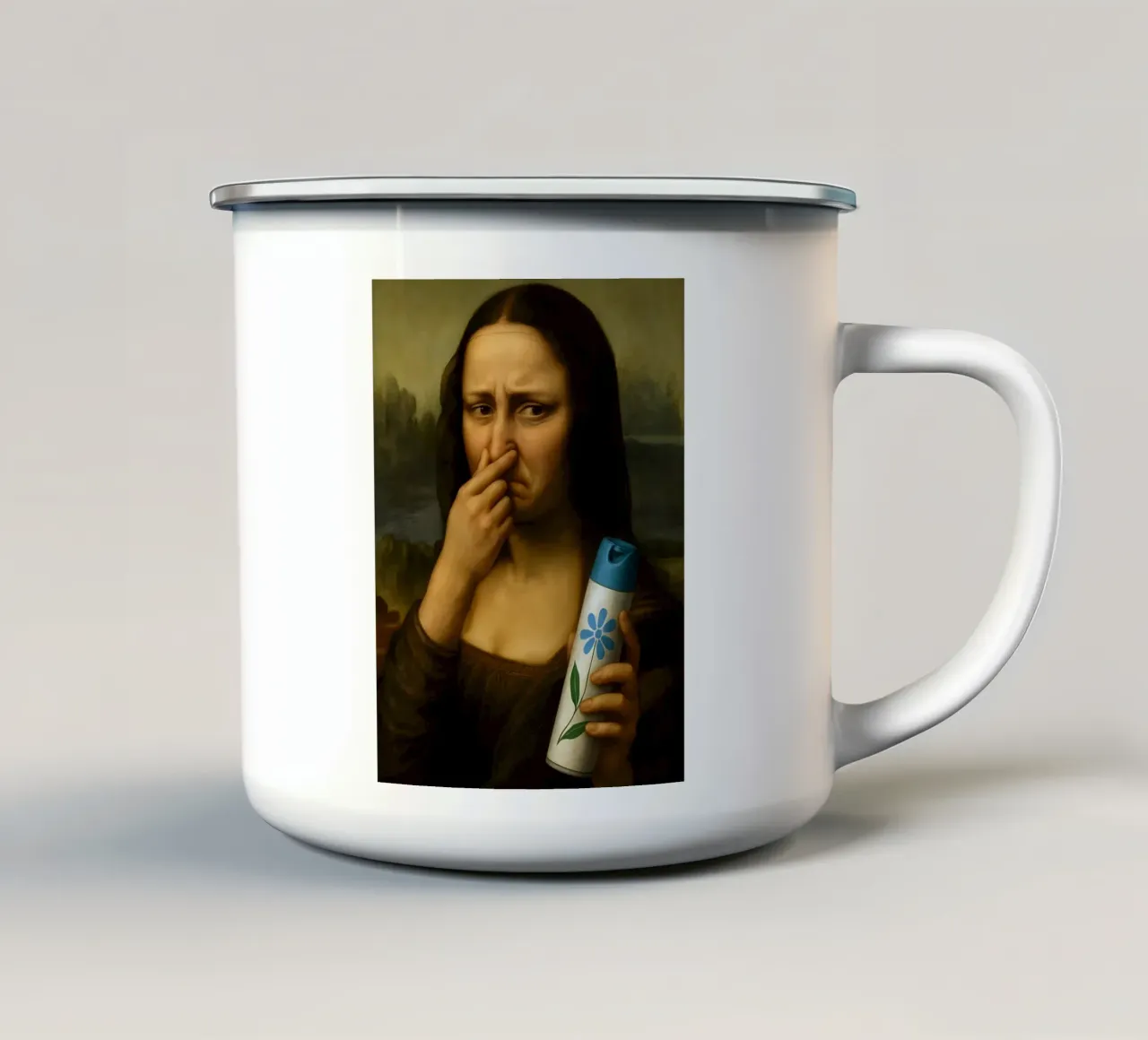 MONA LISA DIVERTENTE BAGNO WC tazza in smalto da ARTOMATIC