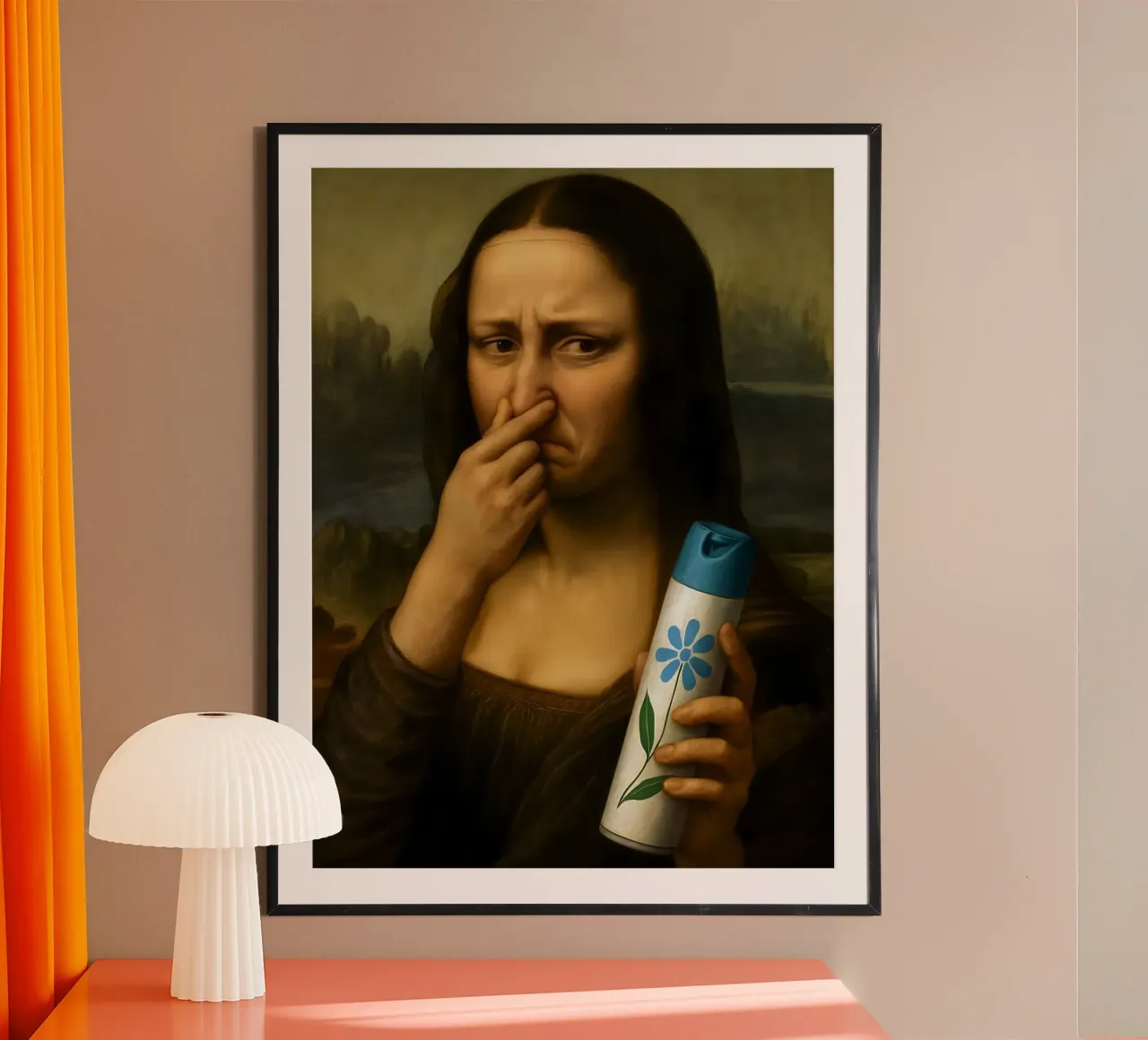 MONA LISA DIVERTENTE BAGNO WC carta hahnemühle da ARTOMATIC