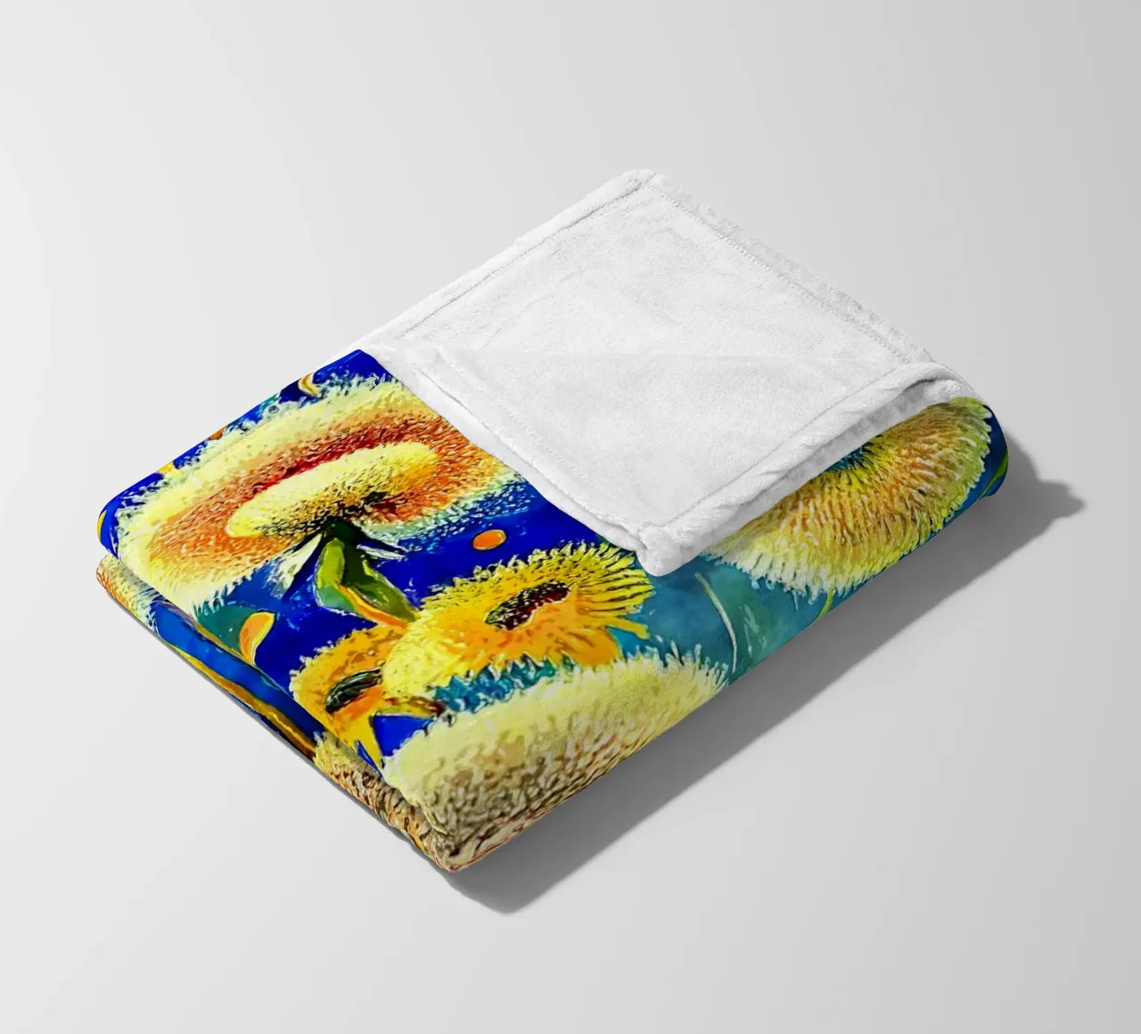 Funky Dandelions fleece blanket by Botanical Pattern House