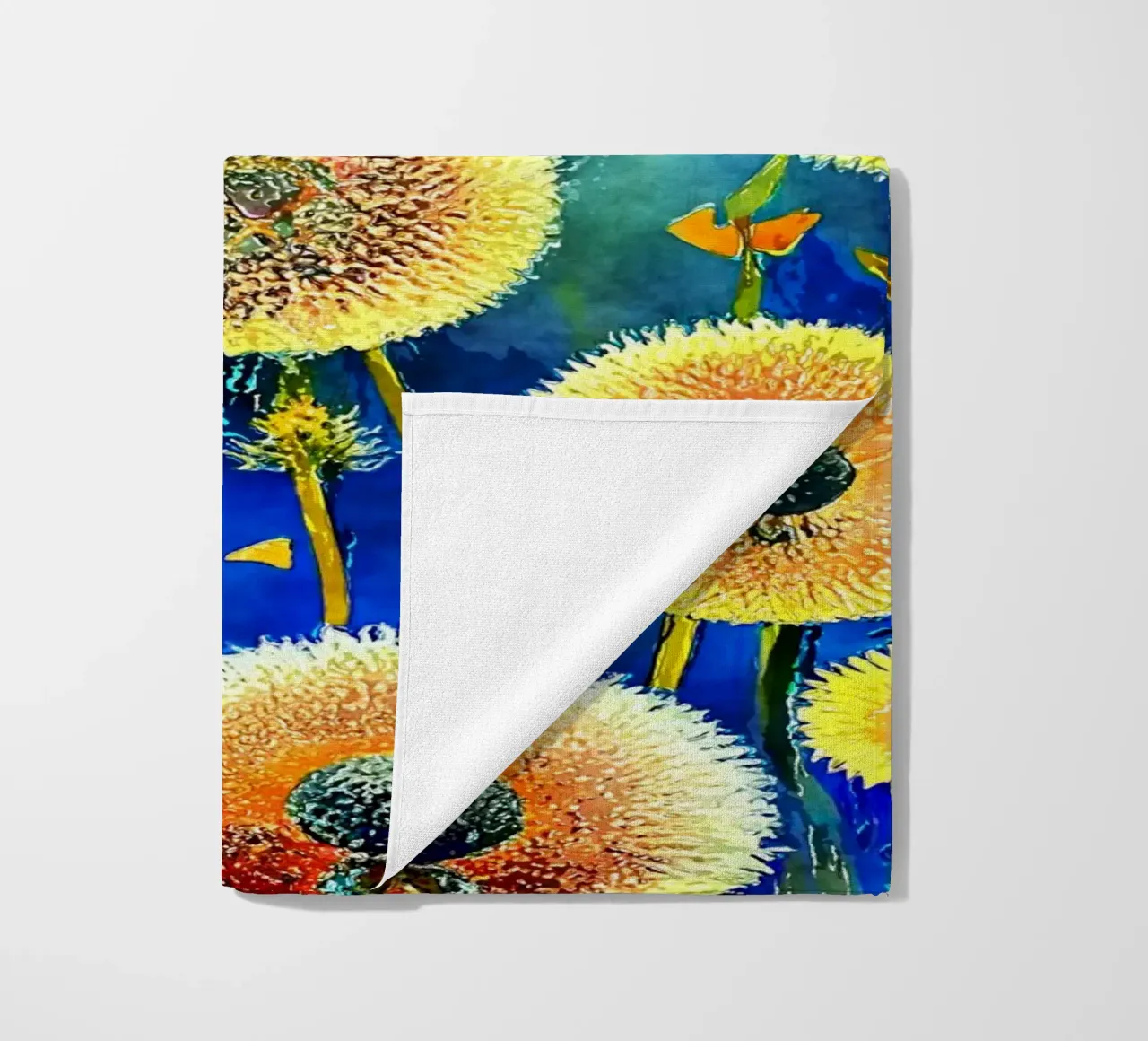 Funky Dandelions beach towel by Botanical Pattern House
