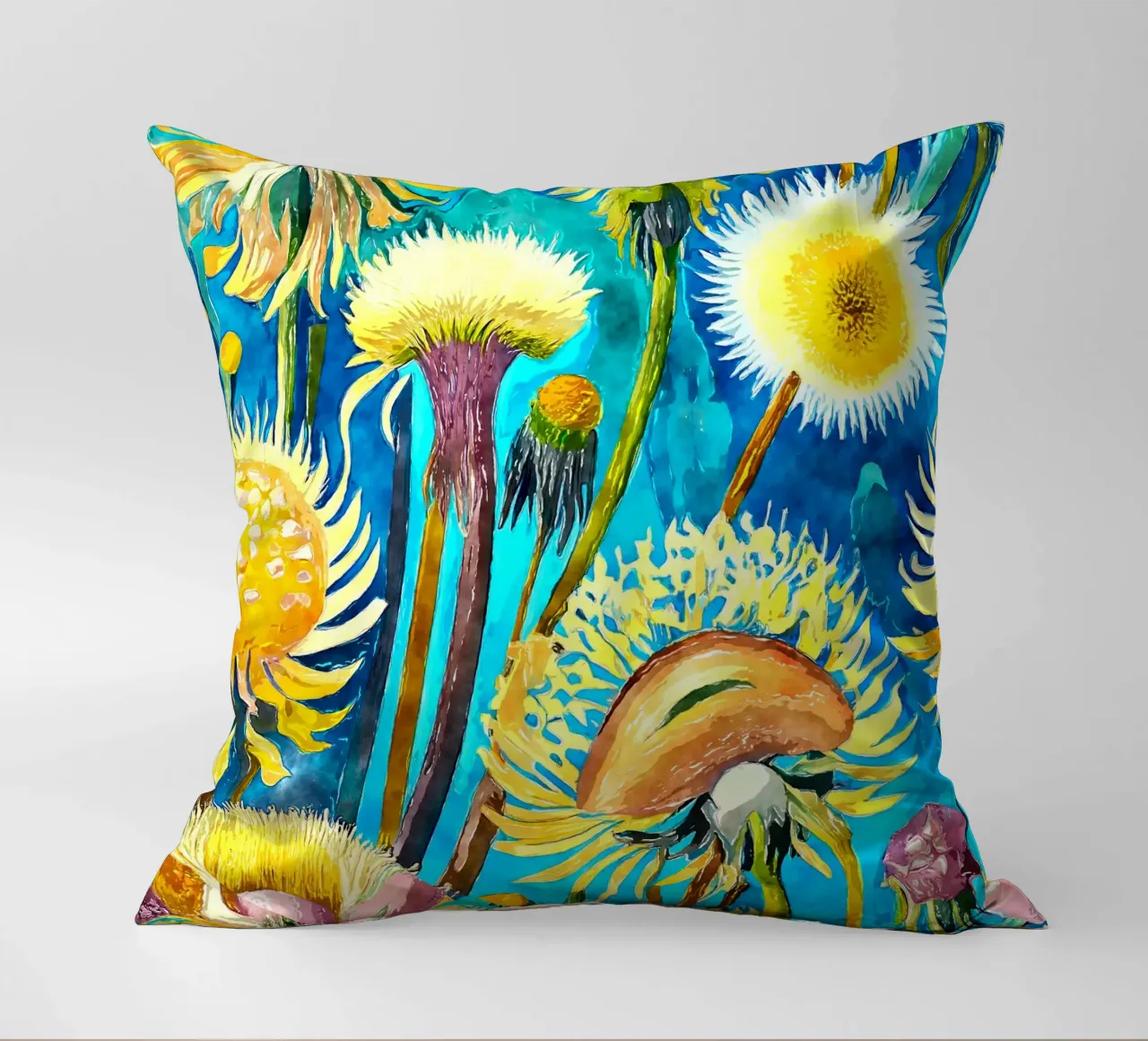Pissenlits amusants coussin de Botanical Pattern House