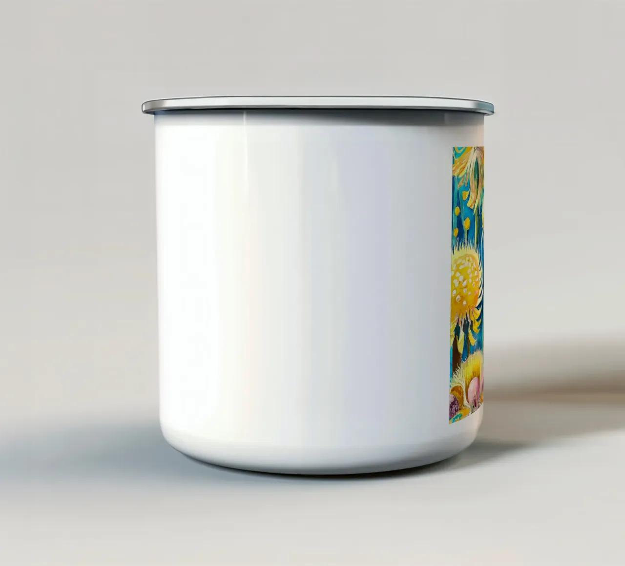 Denti di leone divertenti tazza in smalto da Botanical Pattern House