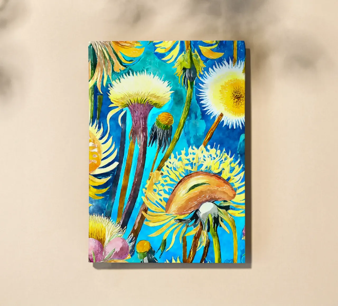 Funky Dandelions notebook by Botanical Pattern House