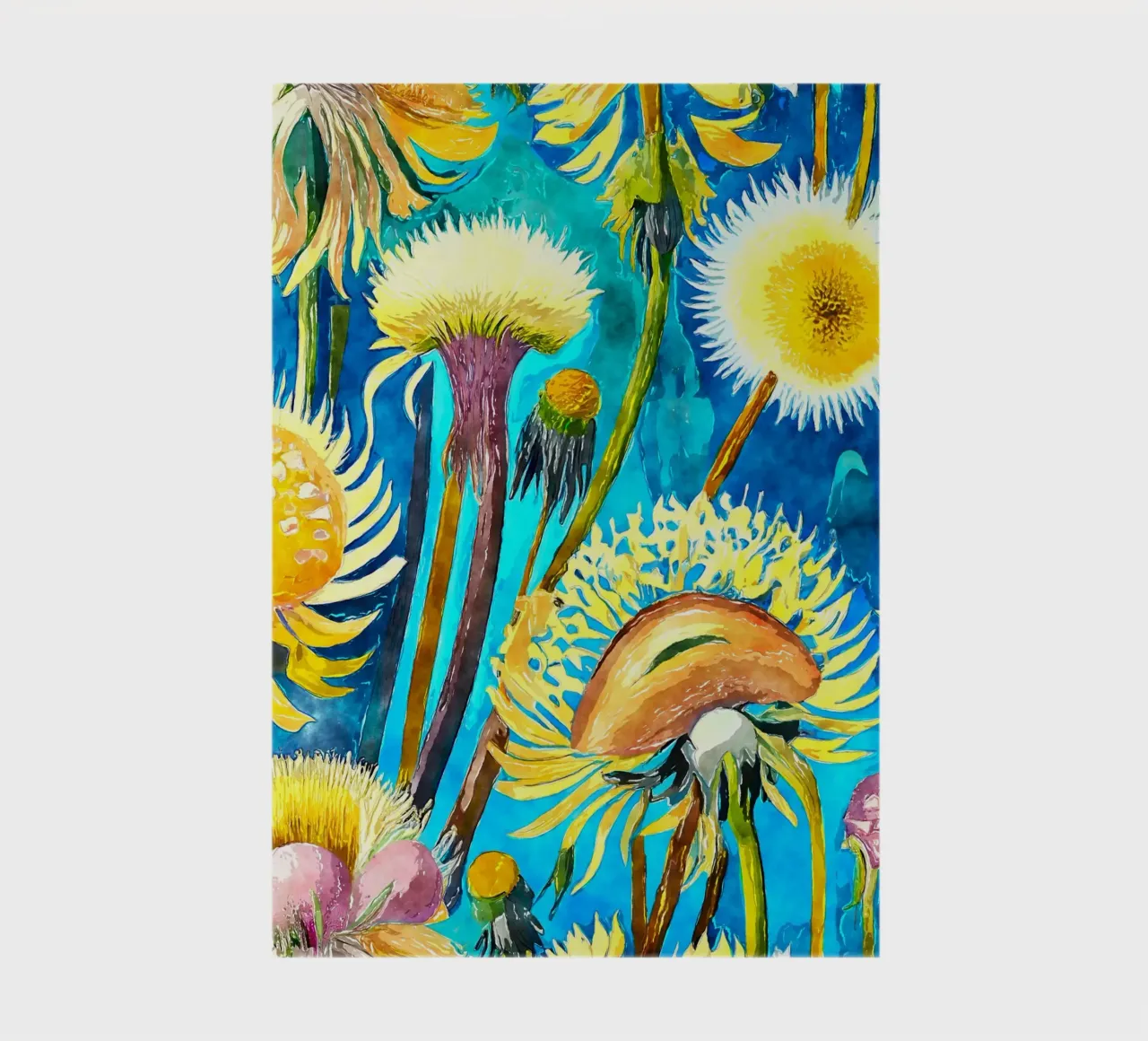 Funky Dandelions notebook by Botanical Pattern House