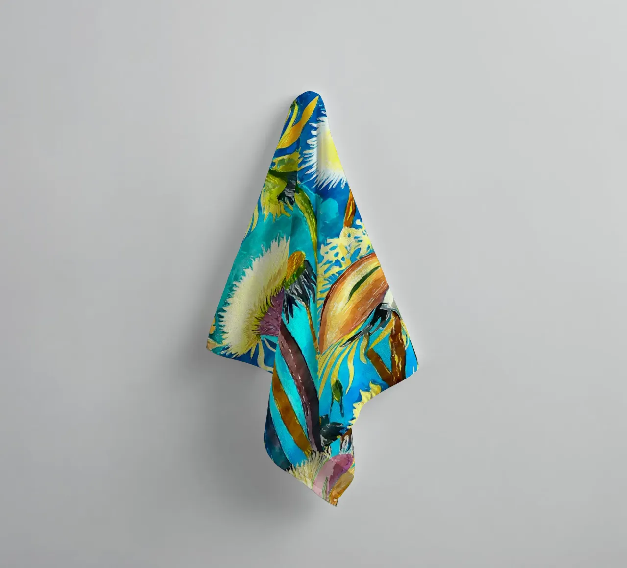 Funky Dandelions towel by Botanical Pattern House