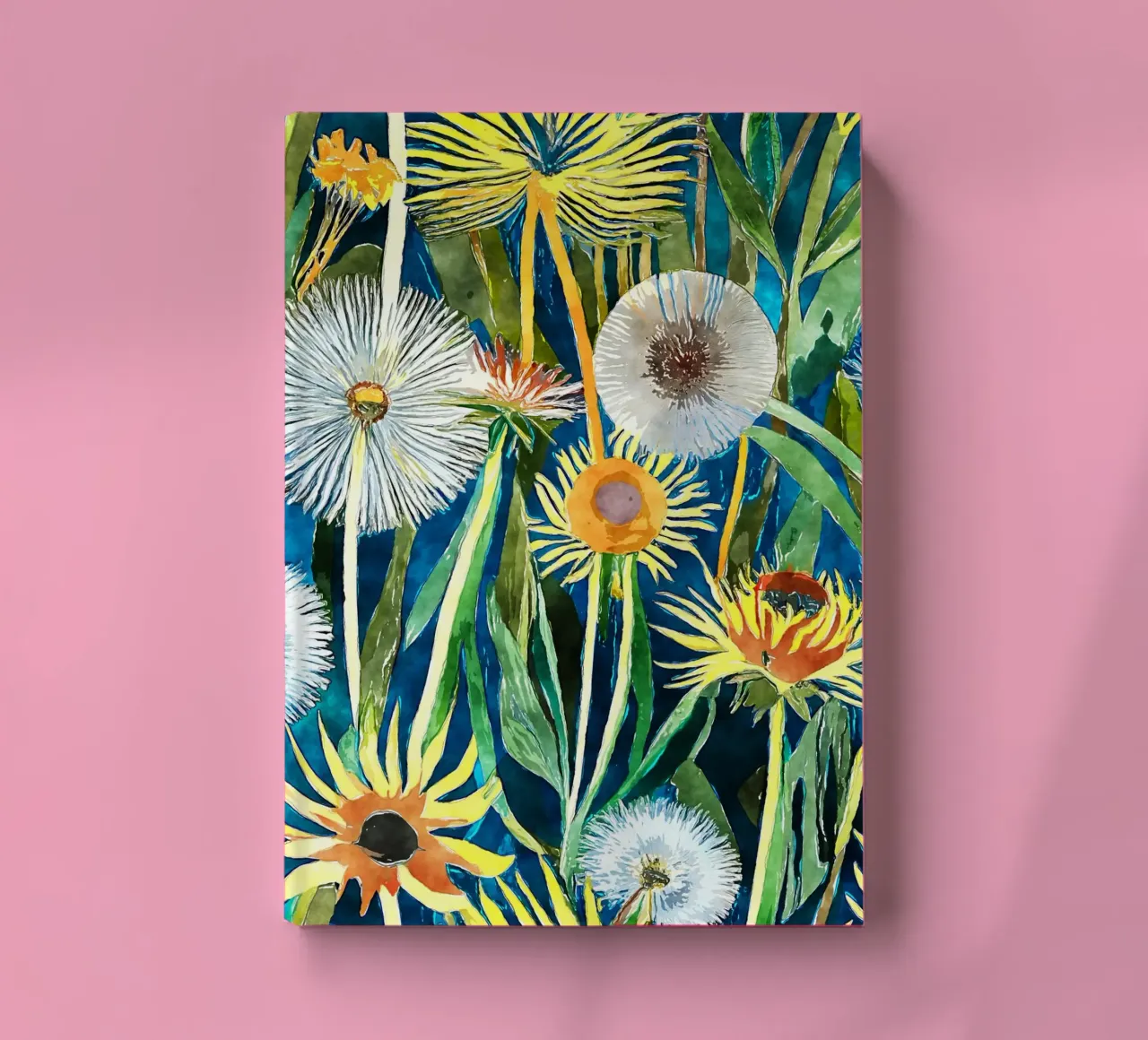 Funky Dandelions notebook by Botanical Pattern House