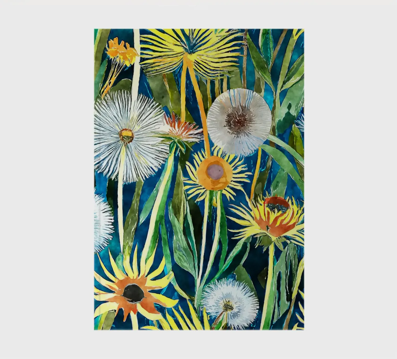 Funky Dandelions notebook by Botanical Pattern House