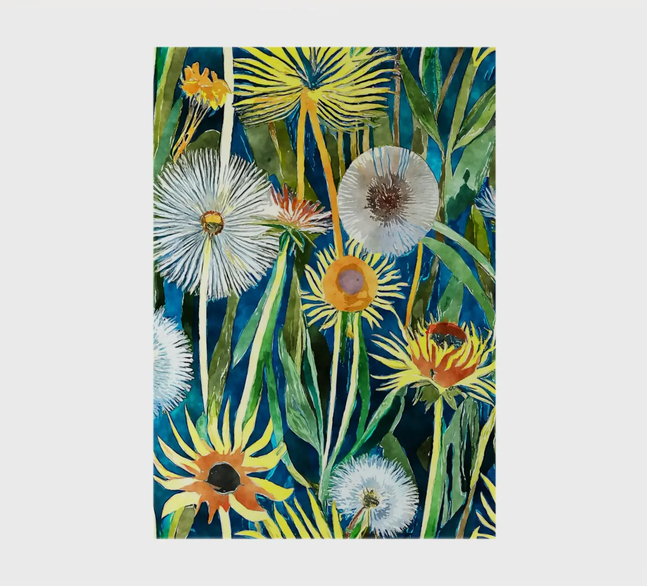 Funky Dandelions notebook by Botanical Pattern House