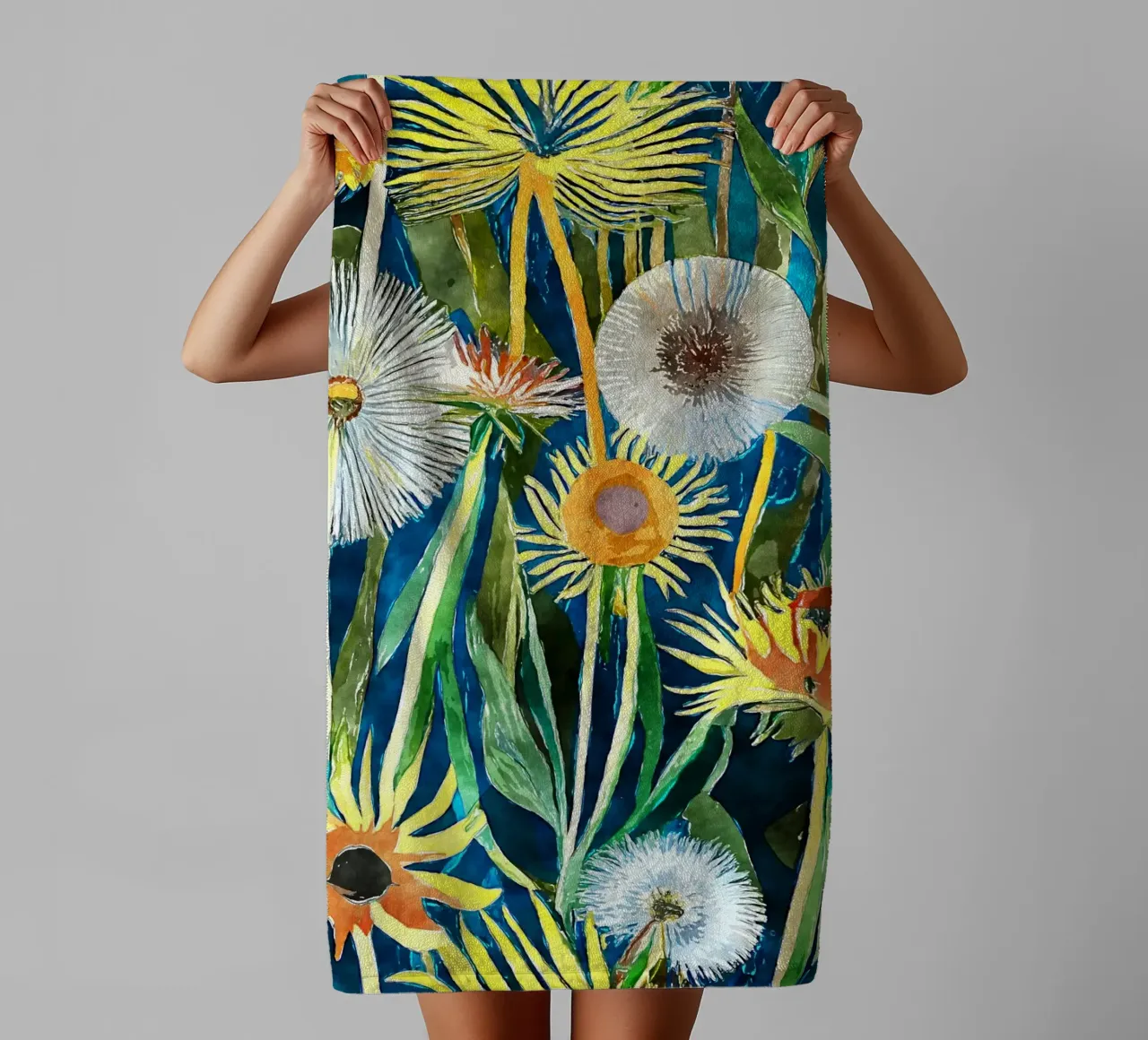 Funky Löwenzahn Handtuch von Botanical Pattern House