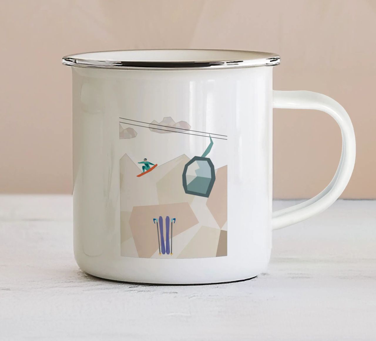 winter. tazza in smalto da FRICKE DESIGN