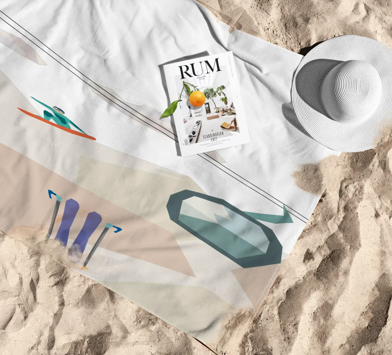 winter. beach towel by FRICKE DESIGN