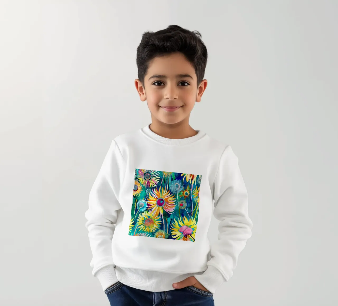 Denti di leone divertenti felpa bambino da Botanical Pattern House