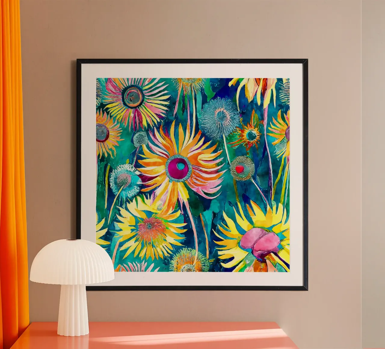 Funky Dandelions hahnemühle by Botanical Pattern House