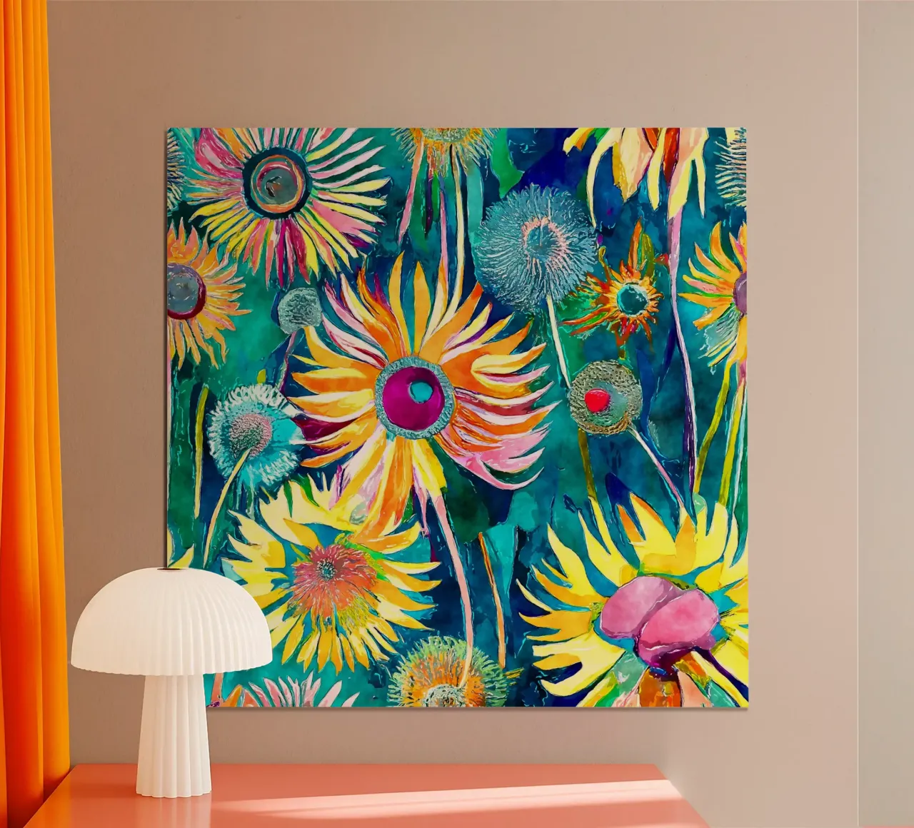 Funky Dandelions hahnemühle by Botanical Pattern House