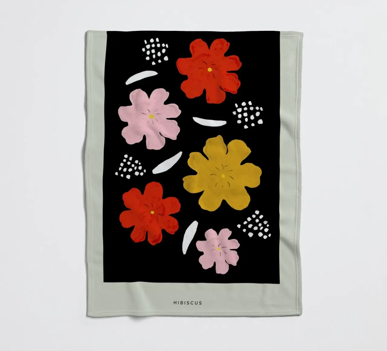 Hibiscus II fleece blanket by Studio One