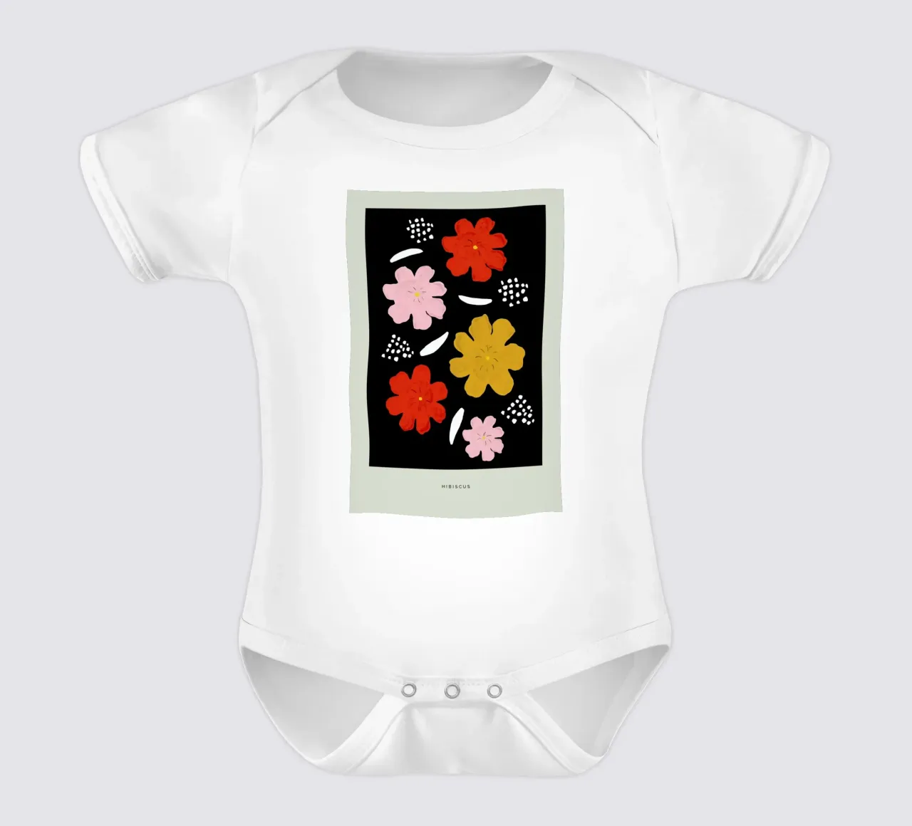 Hibiscus II body neonato maniche corte da Studio One