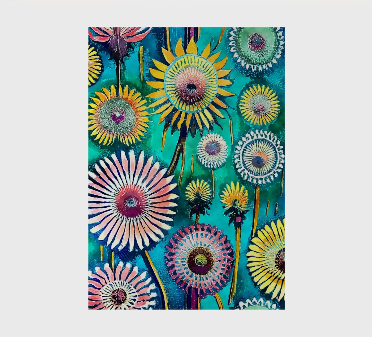 Funky Dandelions notebook by Botanical Pattern House