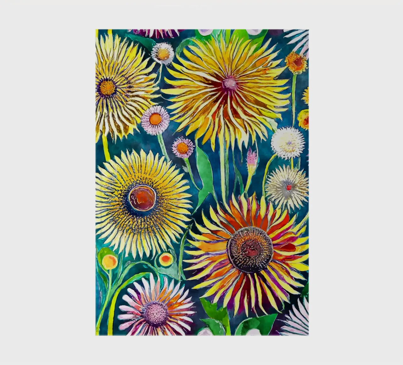 Funky Dandelions notebook by Botanical Pattern House