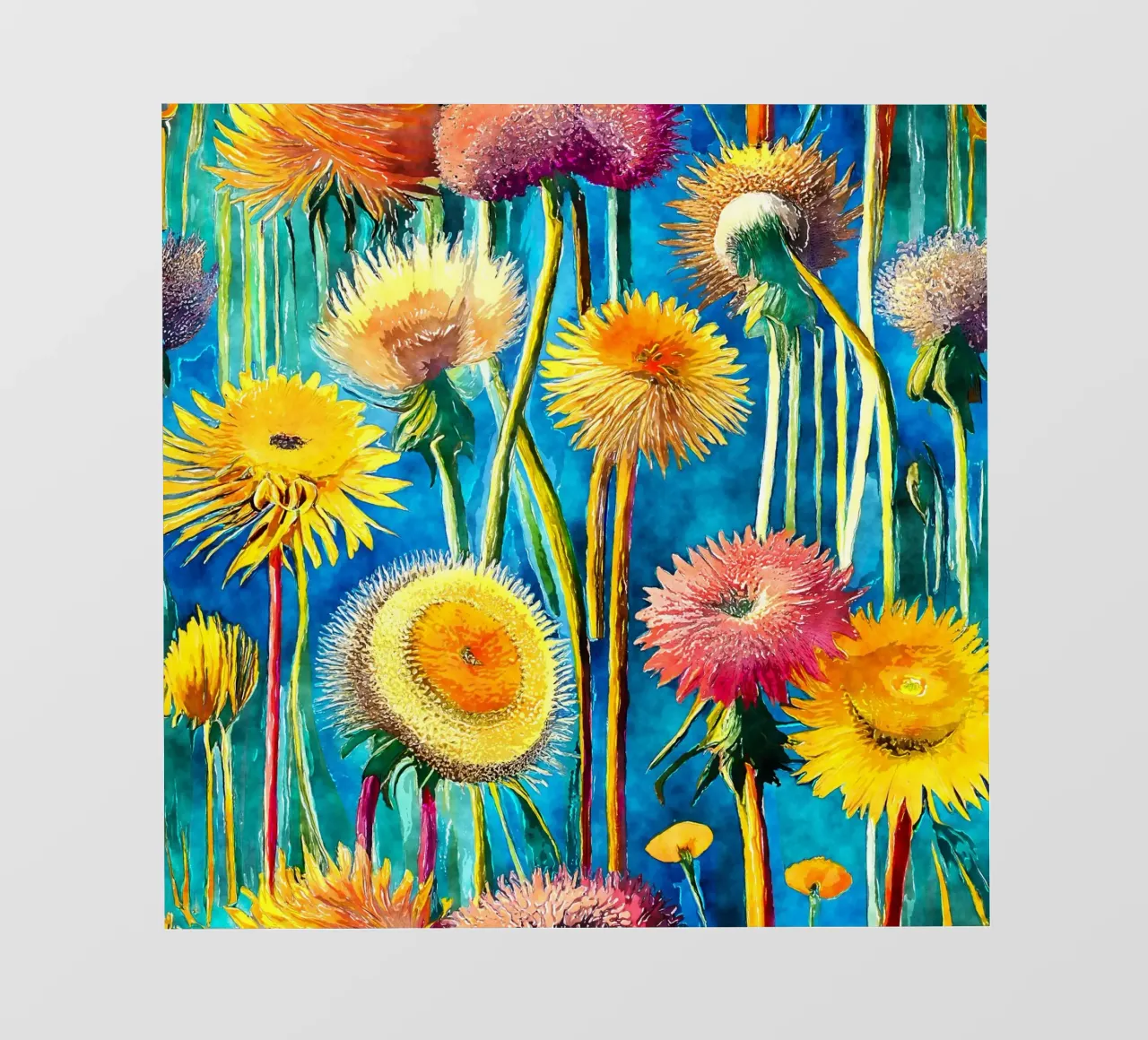 Denti di leone divertenti telo in pvc da Botanical Pattern House