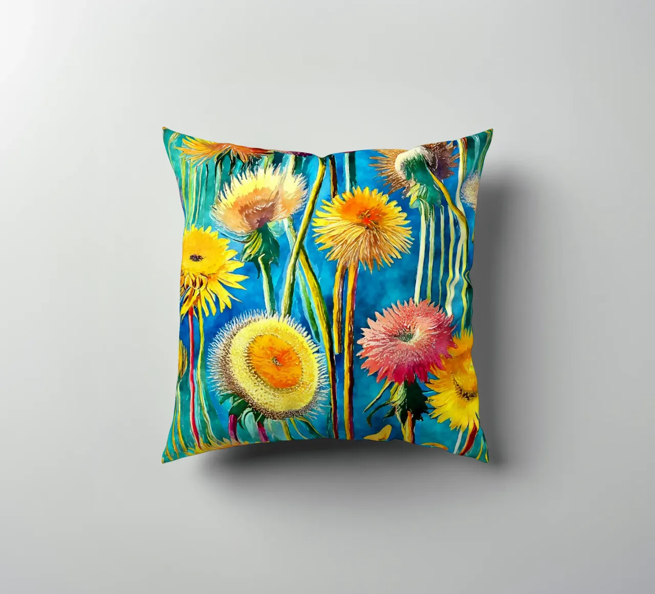 Denti di leone divertenti cuscino da Botanical Pattern House