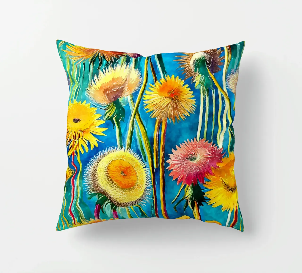 Denti di leone divertenti cuscino da Botanical Pattern House