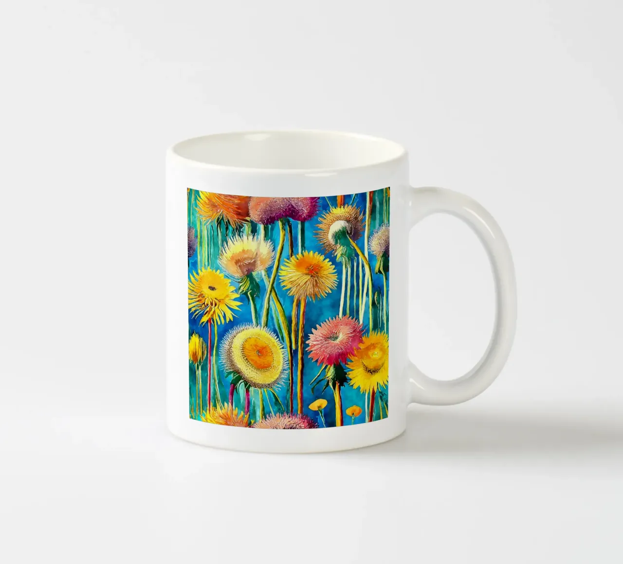 Denti di leone divertenti tazza in ceramica da Botanical Pattern House
