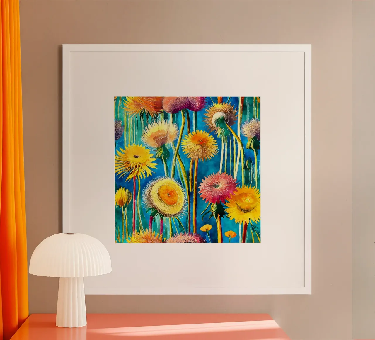 Denti di leone divertenti poster da Botanical Pattern House