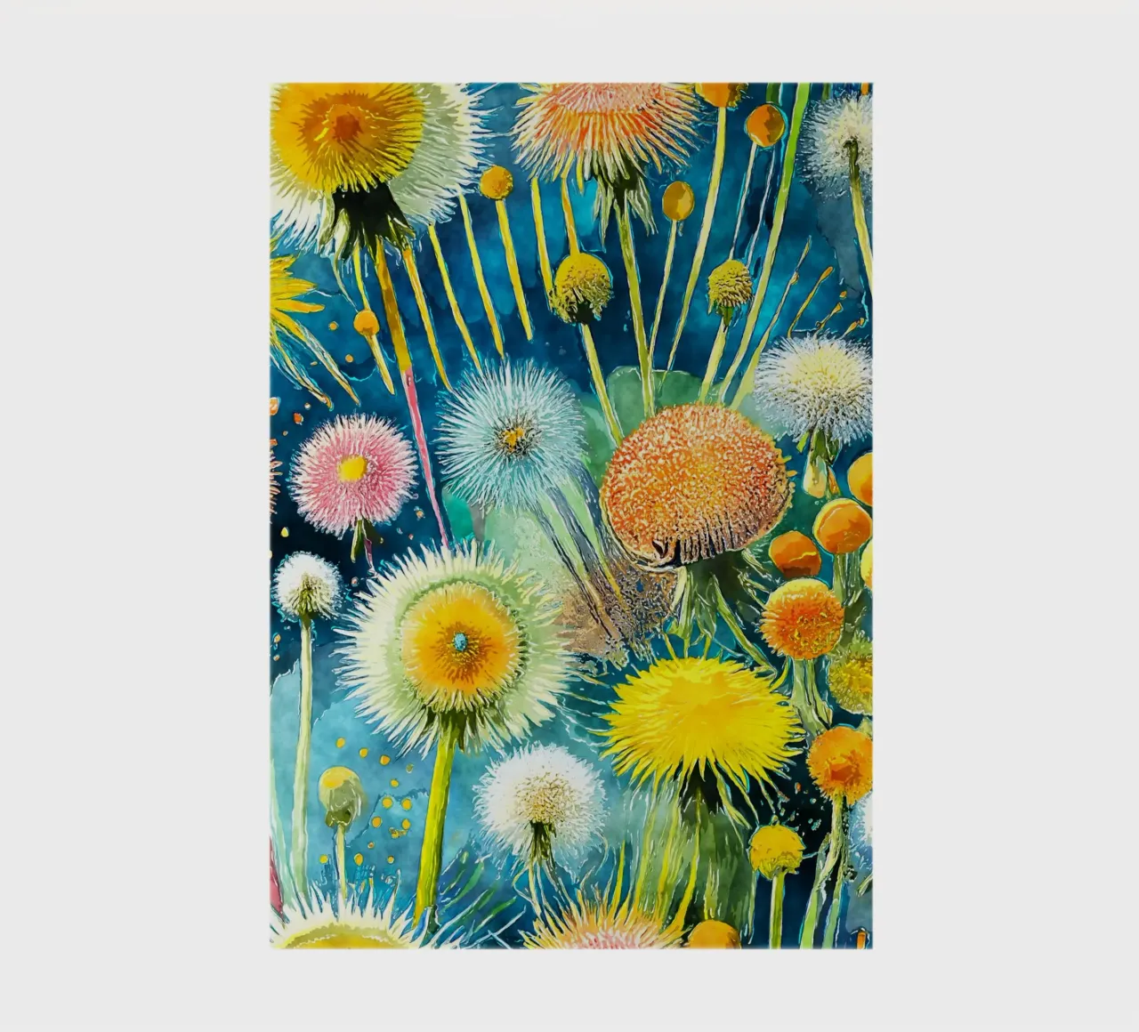 Funky Dandelions notebook by Botanical Pattern House