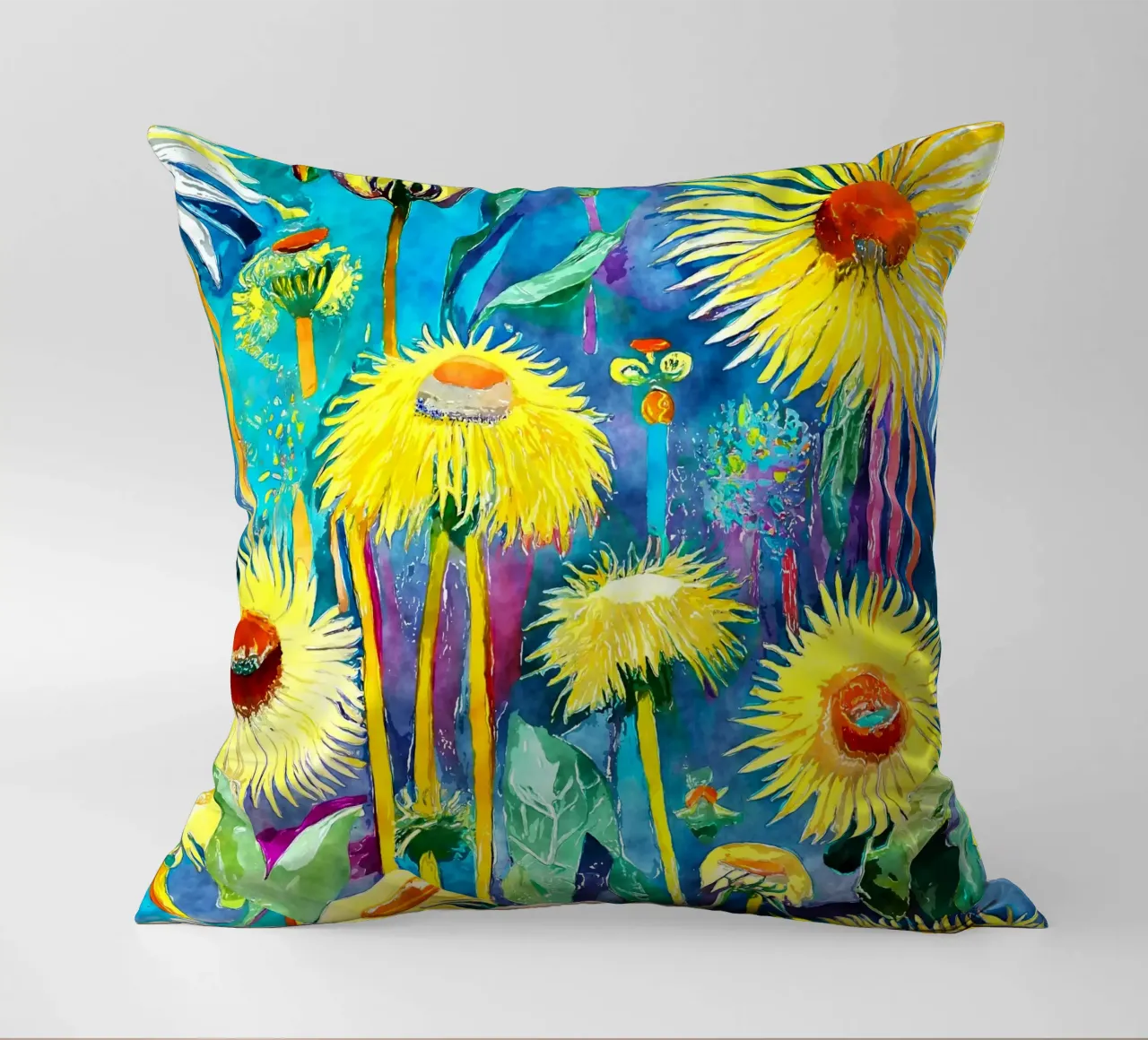 Denti di leone divertenti cuscino da Botanical Pattern House