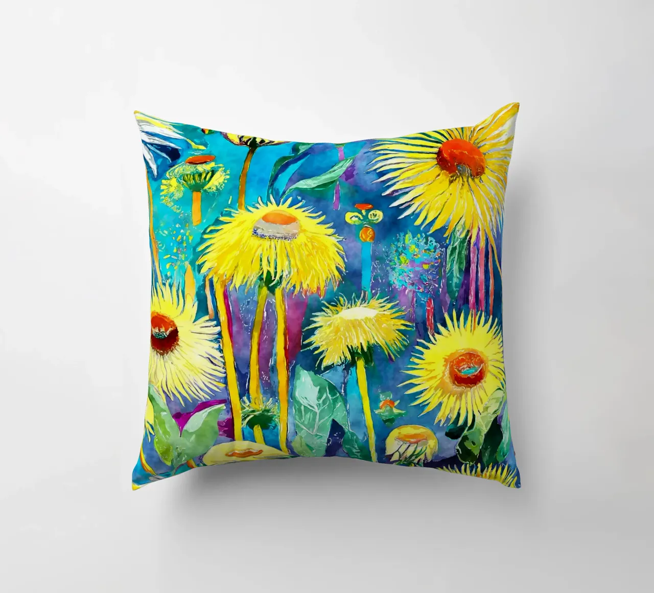 Denti di leone divertenti cuscino da Botanical Pattern House
