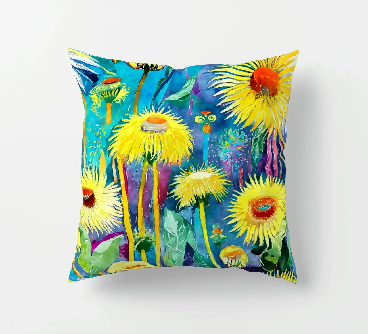 Denti di leone divertenti cuscino da Botanical Pattern House