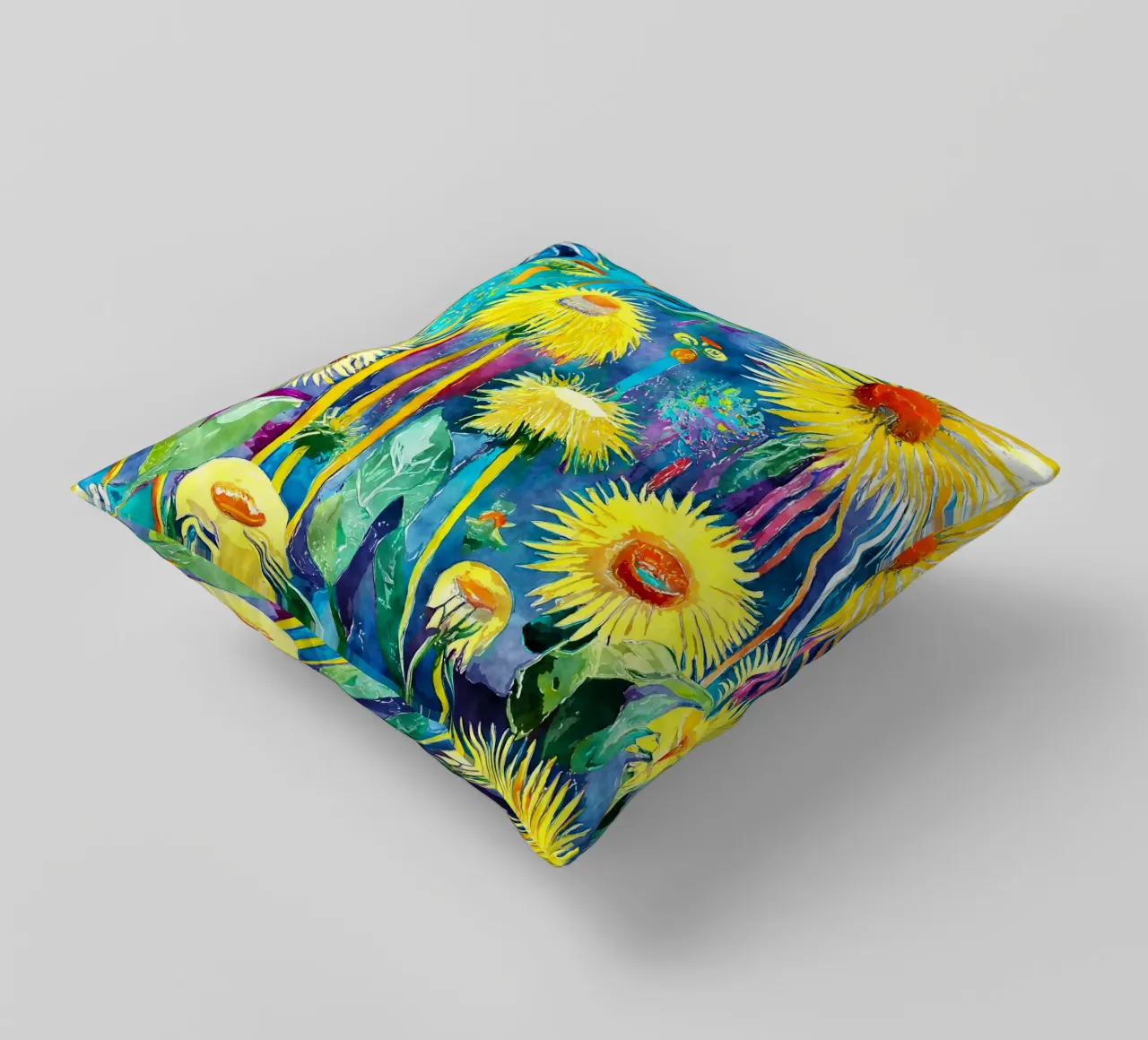 Denti di leone divertenti cuscino da Botanical Pattern House