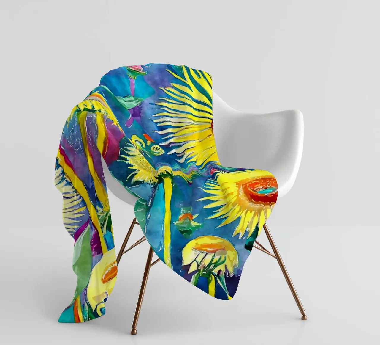 Denti di leone divertenti coperta in pile da Botanical Pattern House