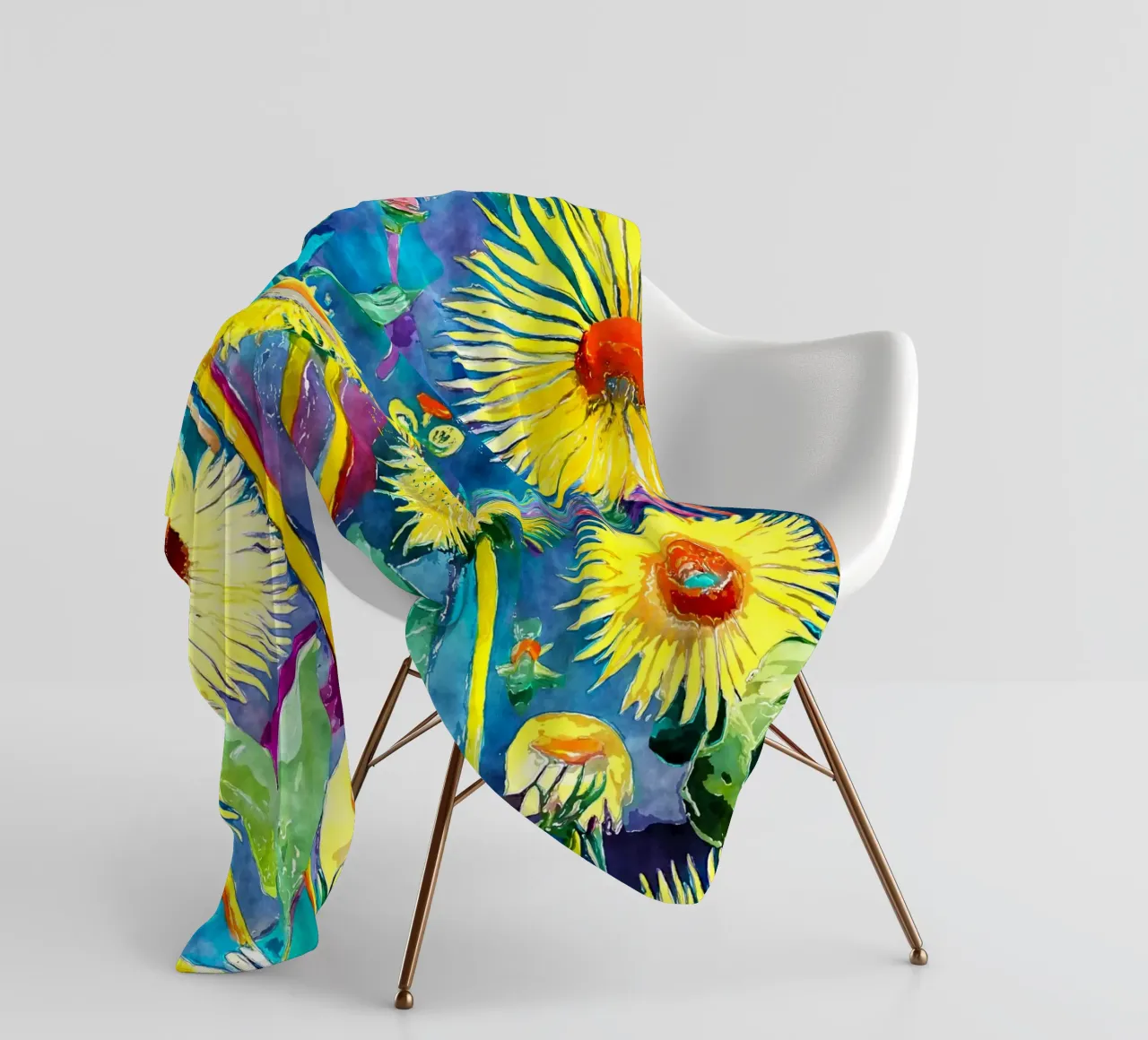 Denti di leone divertenti coperta in pile da Botanical Pattern House